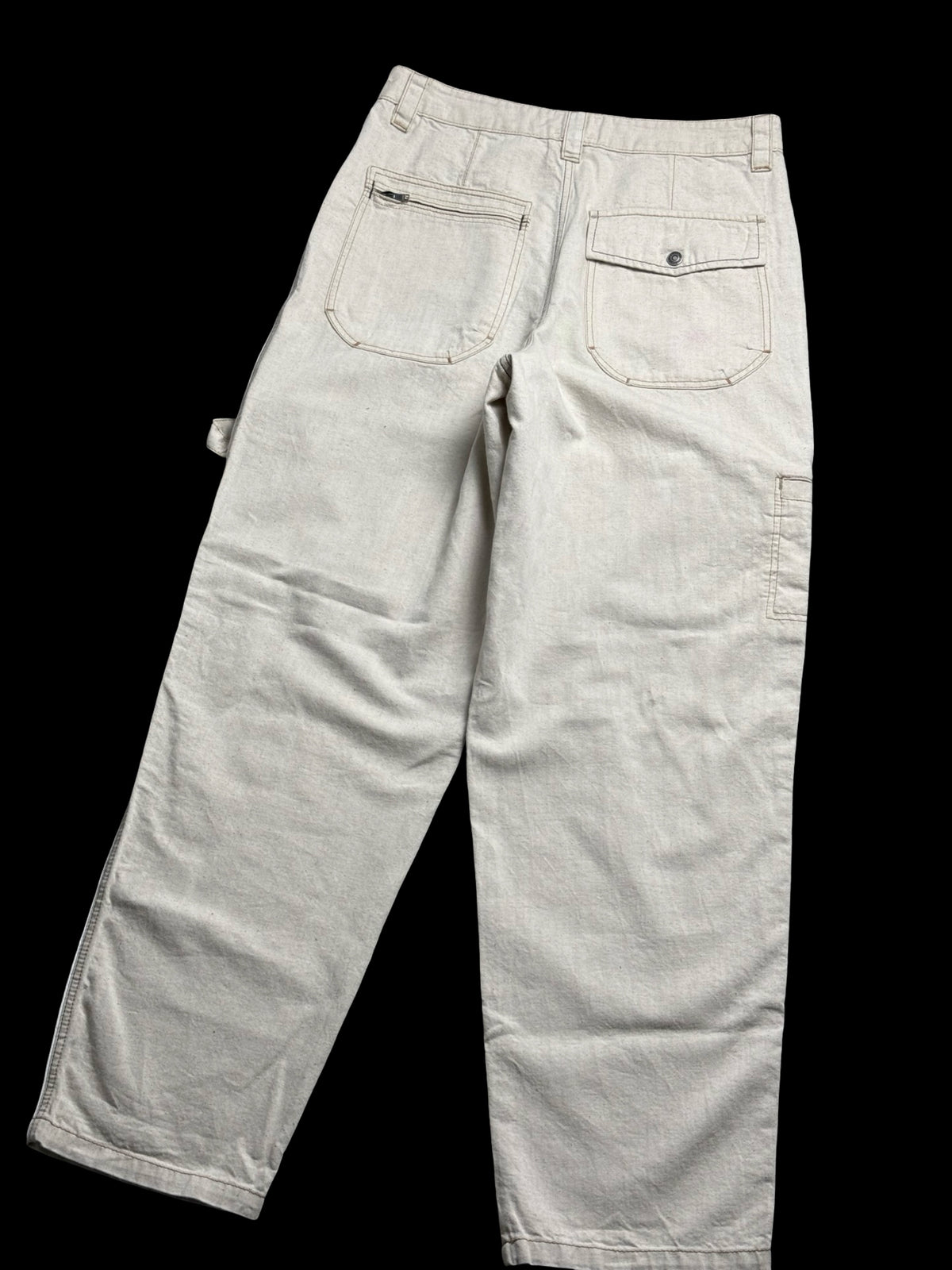 Isabel Marant Paciane Trousers Size 40 UK12 Beige Cotton & Hemp Cargo Trousers