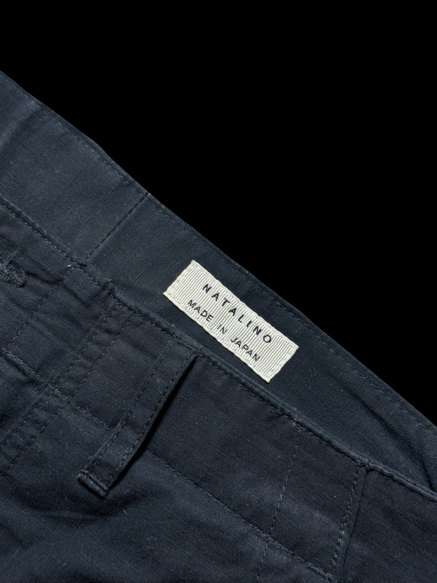 Natalino High Rise Japanese Fatigue Pant Ripstop Size 34” Navy RRP £180