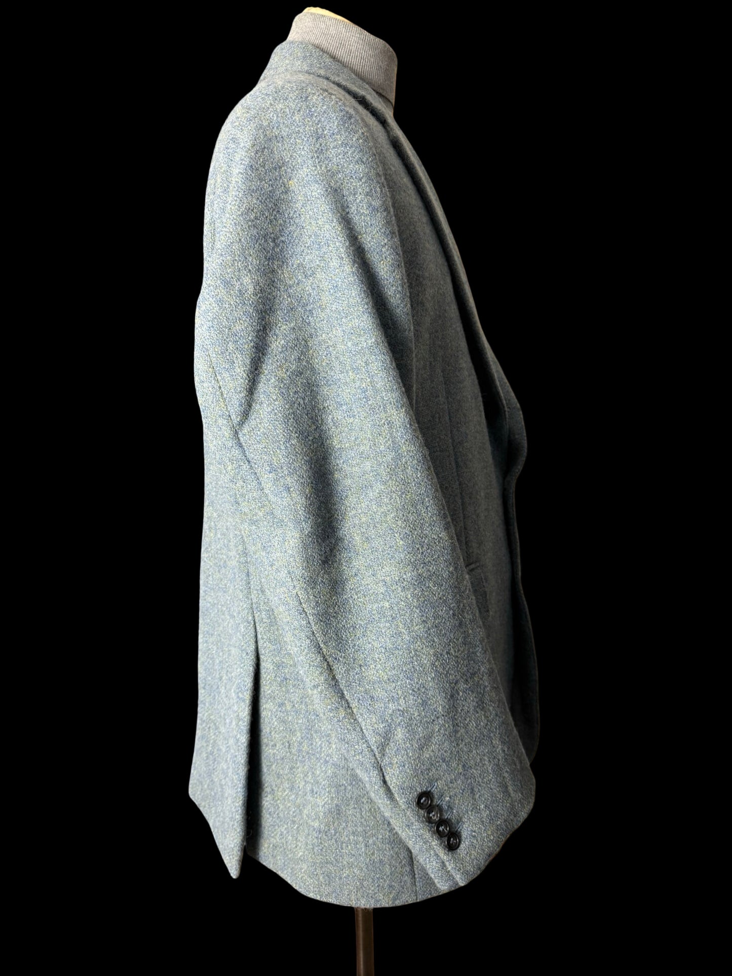 Bespoke Barrington & Ayre Heather Blue Harris Tweed Sport Coat 44L RRP £1095