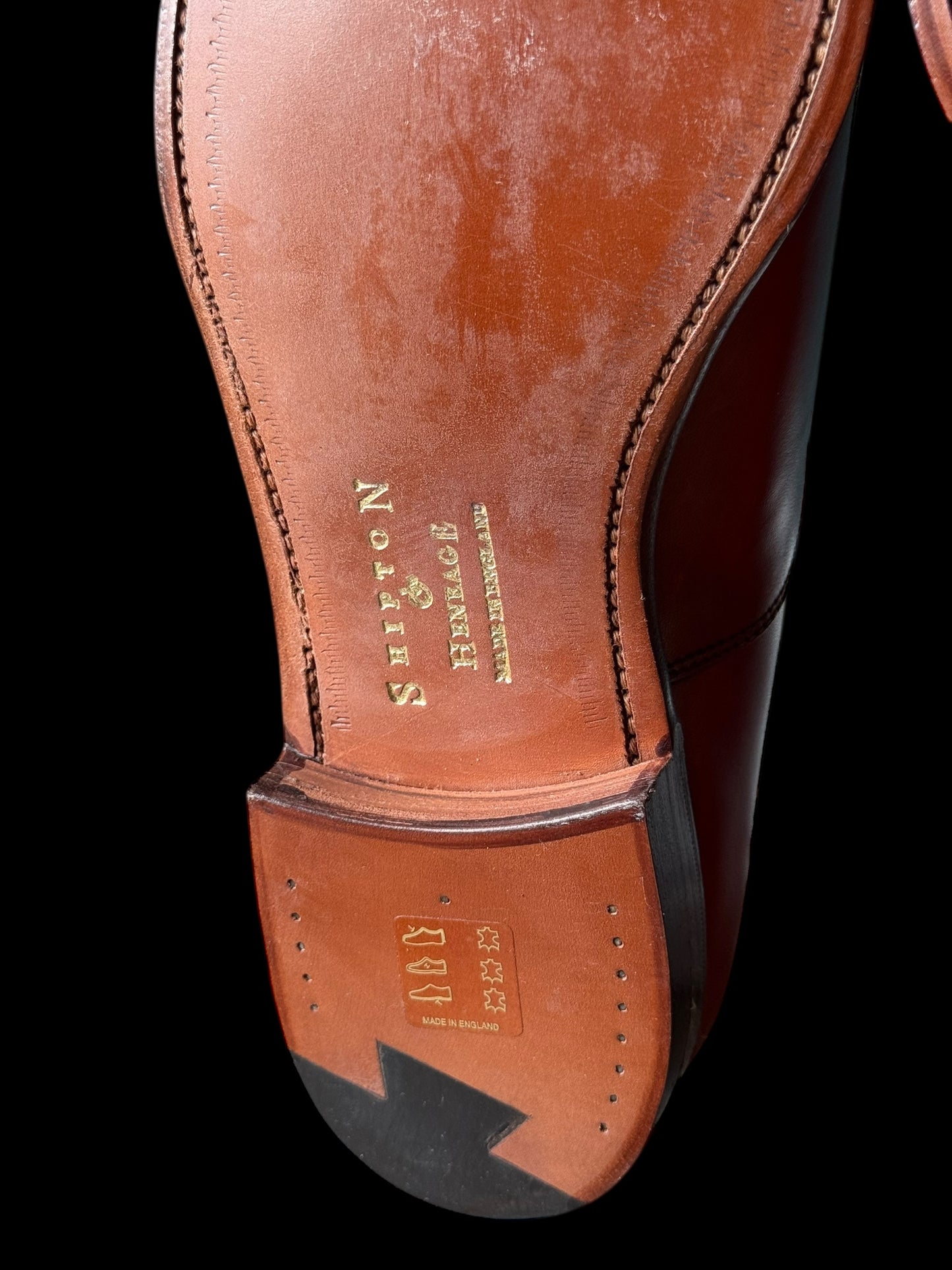 NEW Men’s Shipton & Heneage Calf Oxford Derby Shoes UK10 Tan Brown RRP £485