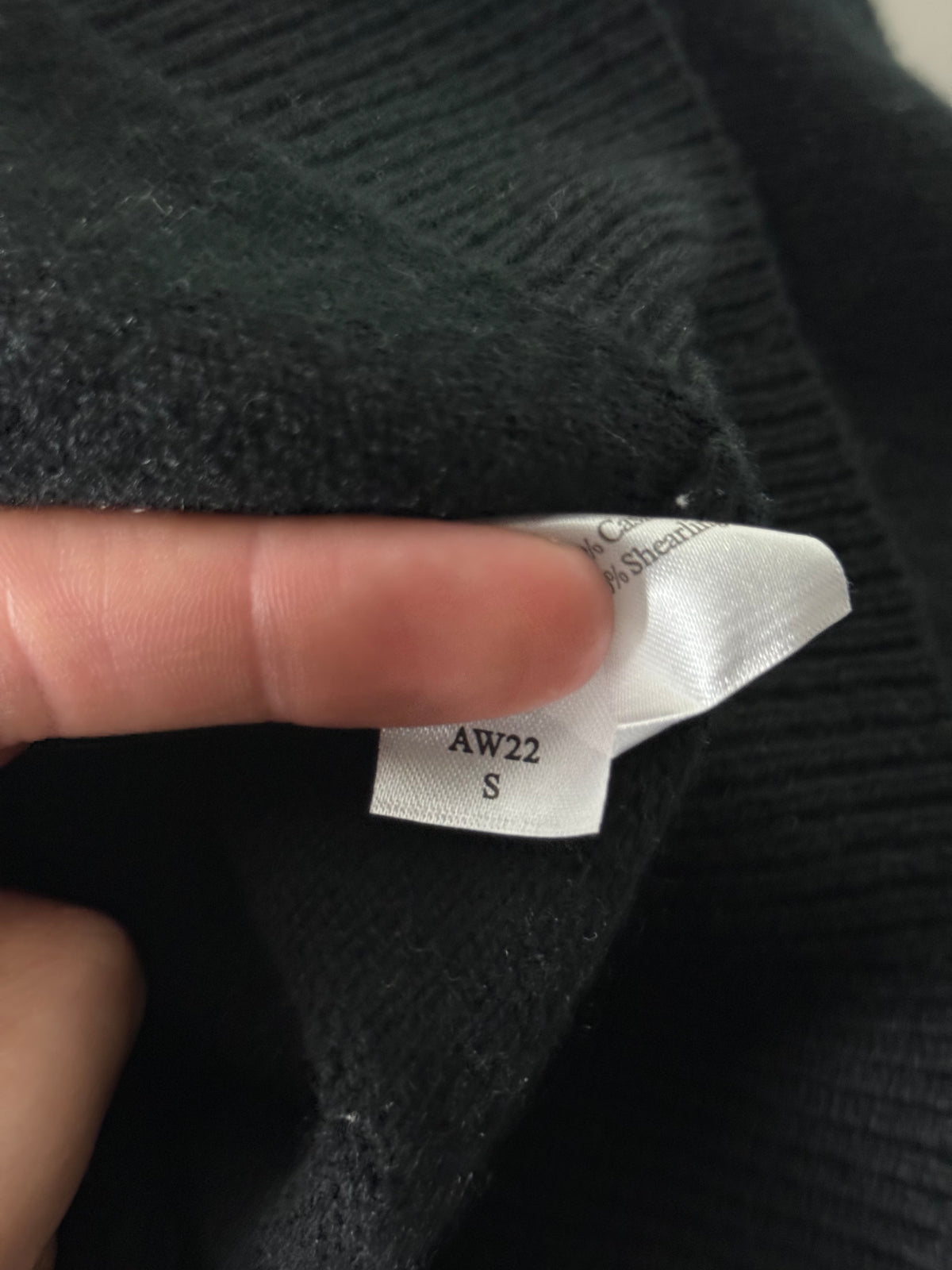 Women’s N.Peal Black Cashmere Zip Neck Jumper Shearling Collar Size M RRP £795