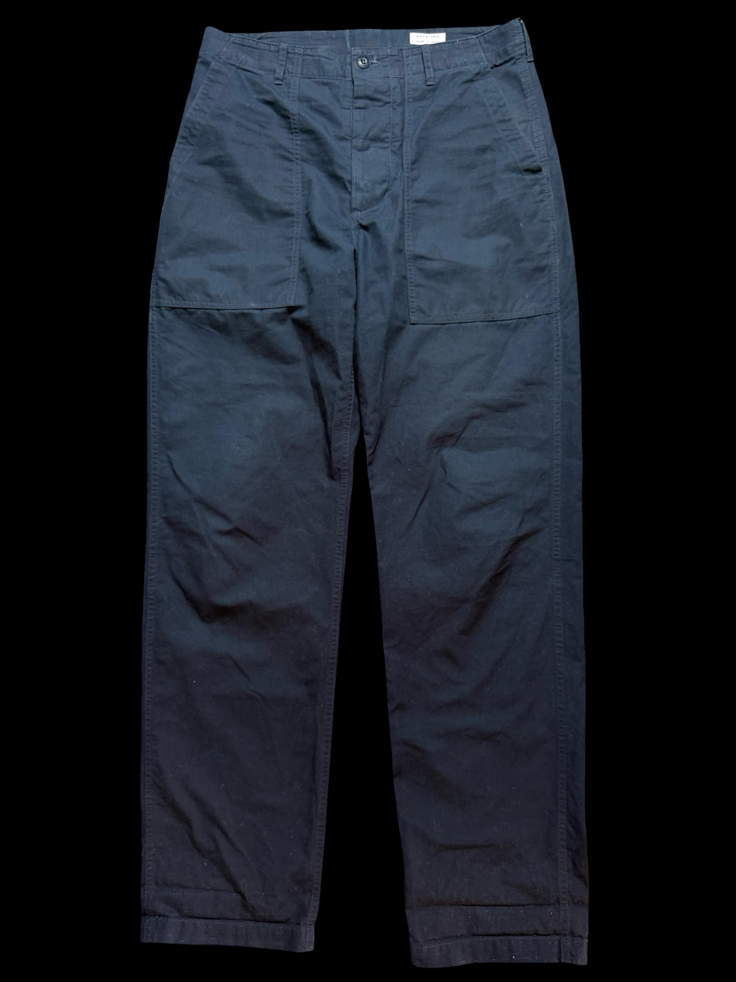 Natalino High Rise Japanese Fatigue Pant Ripstop Size 34” Navy RRP £180