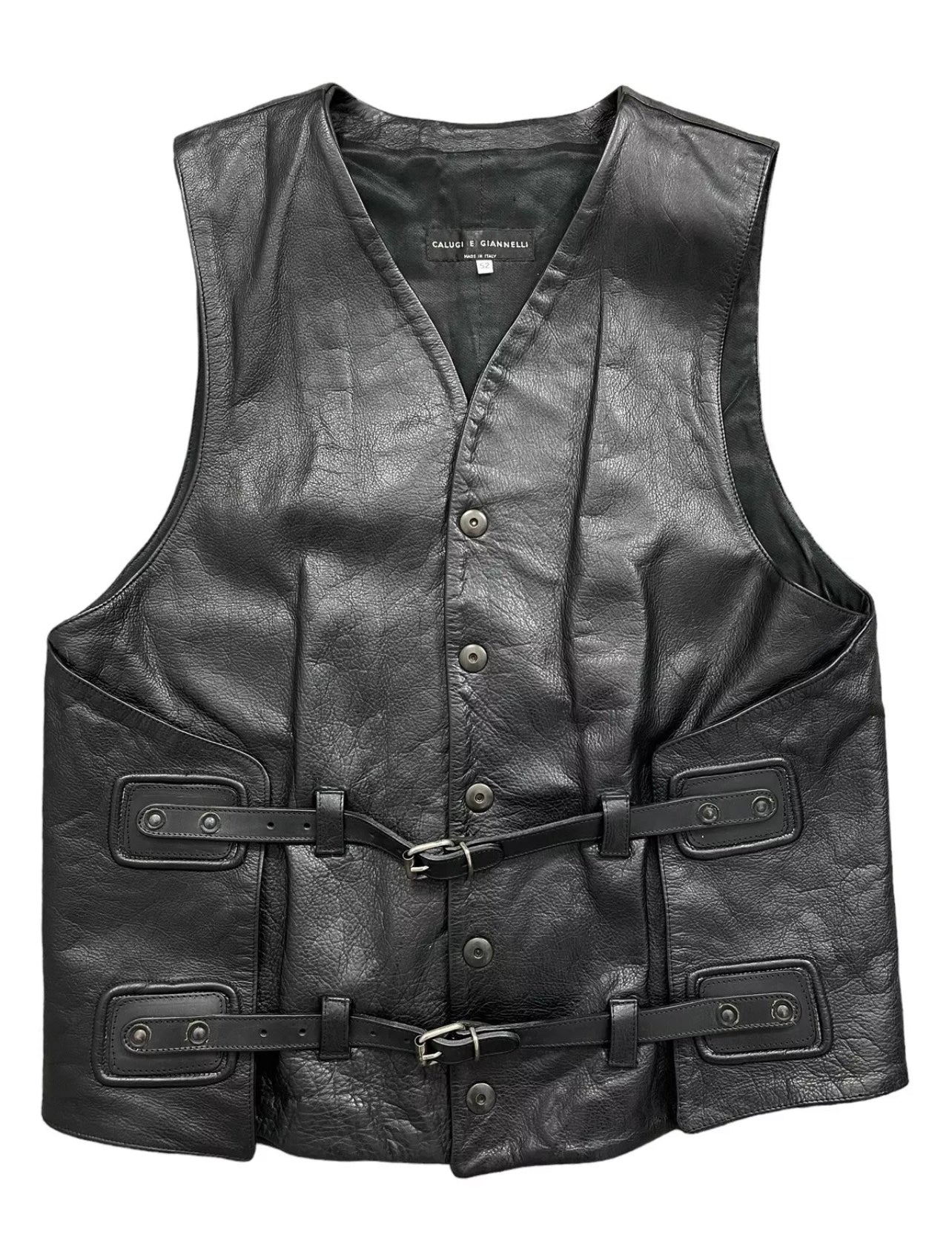 Calugi E Giannelli Leather Gilet Waistcoat 52