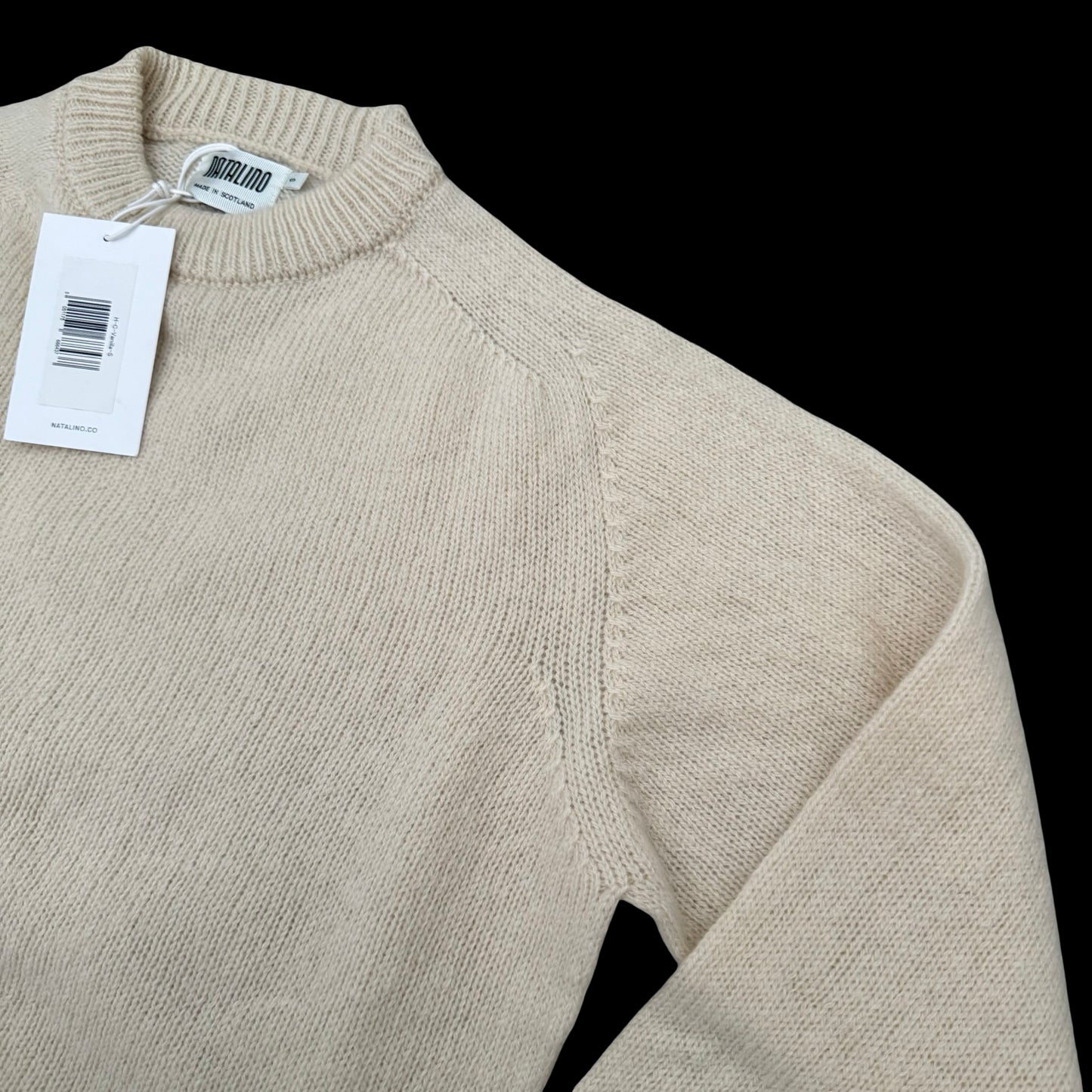 BNWT Natalino Shetland Wool Crew Neck Jumper Vanilla RRP £160