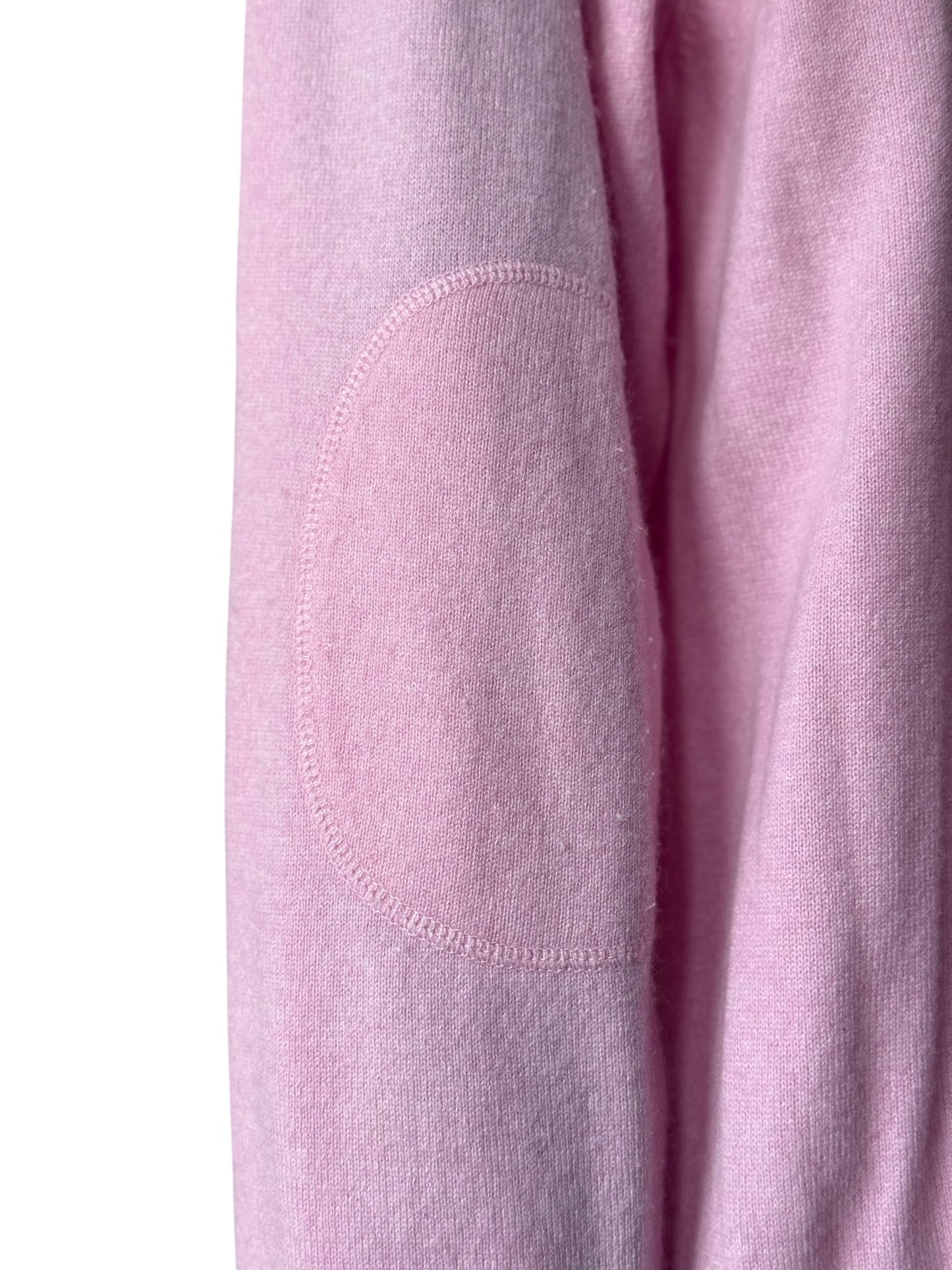 Men’s N. Peal Carnaby 1/4 Zip Cashmere Jumper Pink Size Large SS22 RRP £375