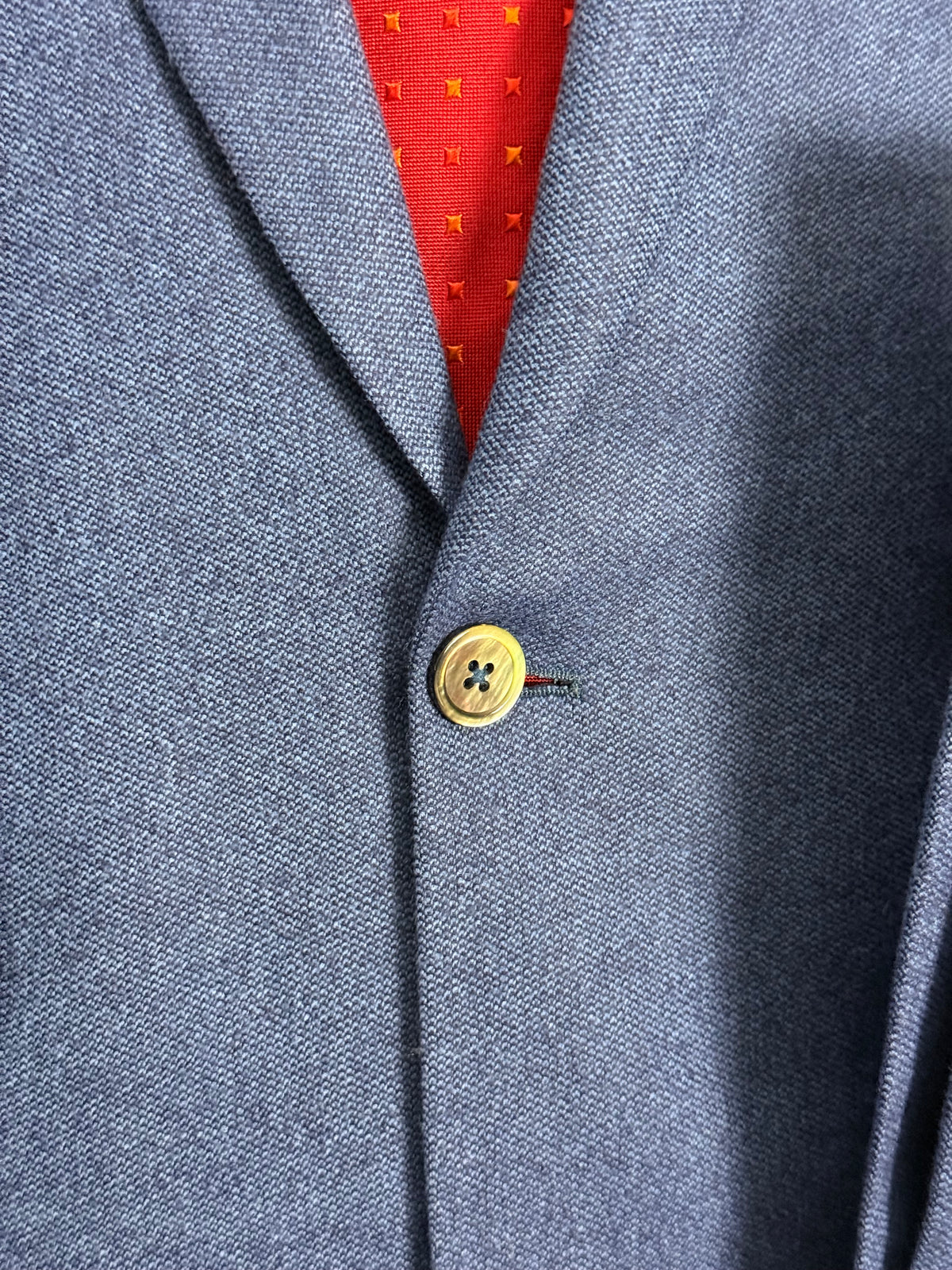 Men’s Favourbrook Blue Wool Suit 37R / W31” Wedding Suit MOP Buttons