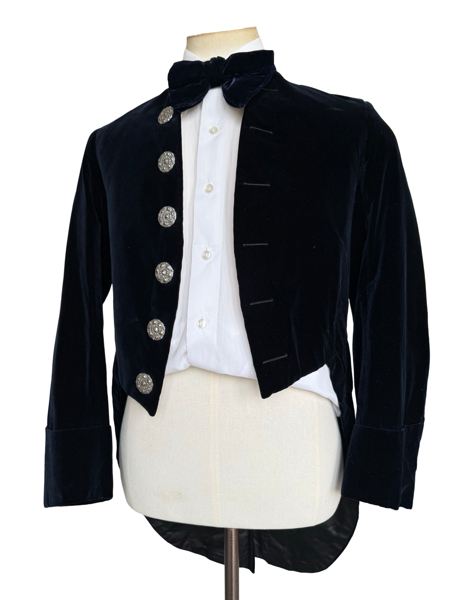 Bespoke Hill Brothers Edwardian Midnight Blue Velvet Court Suit 36” / W32”