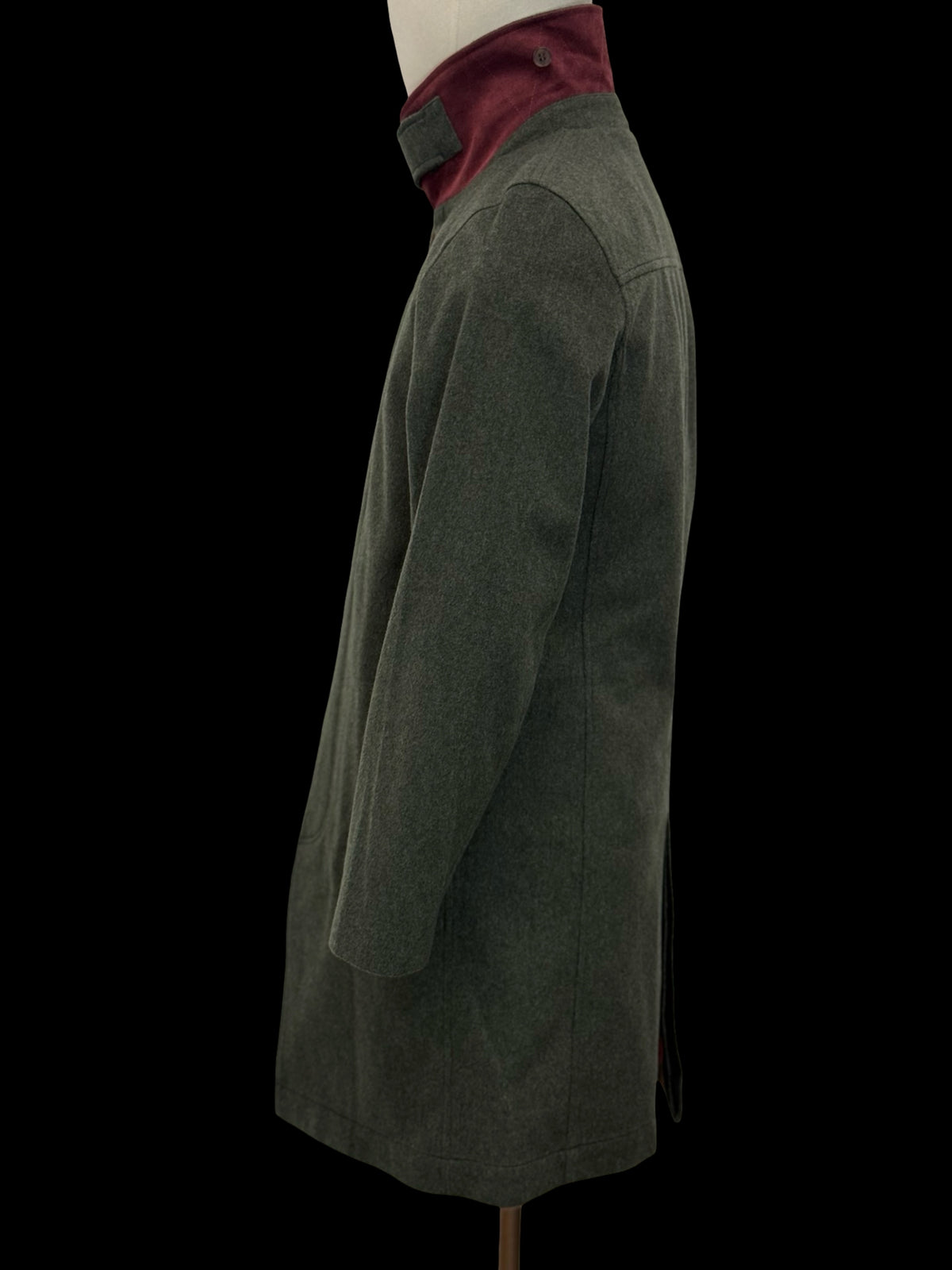 Men’s Purdey & Sons Pure Cashmere Green Overcoat Size 36” Storm Collar RRP £2500
