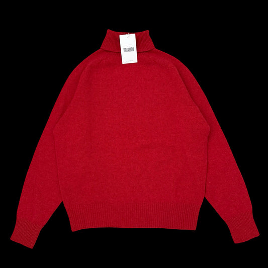 BNWT Natalino Superfine Wool Roll Neck Jumper Red RRP £185