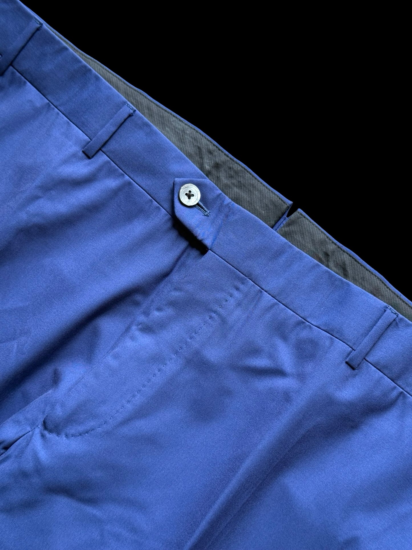 Corneliani Su Misura Royal Blue Suit 48R / W44R MTM Bespoke 15.75 Micron