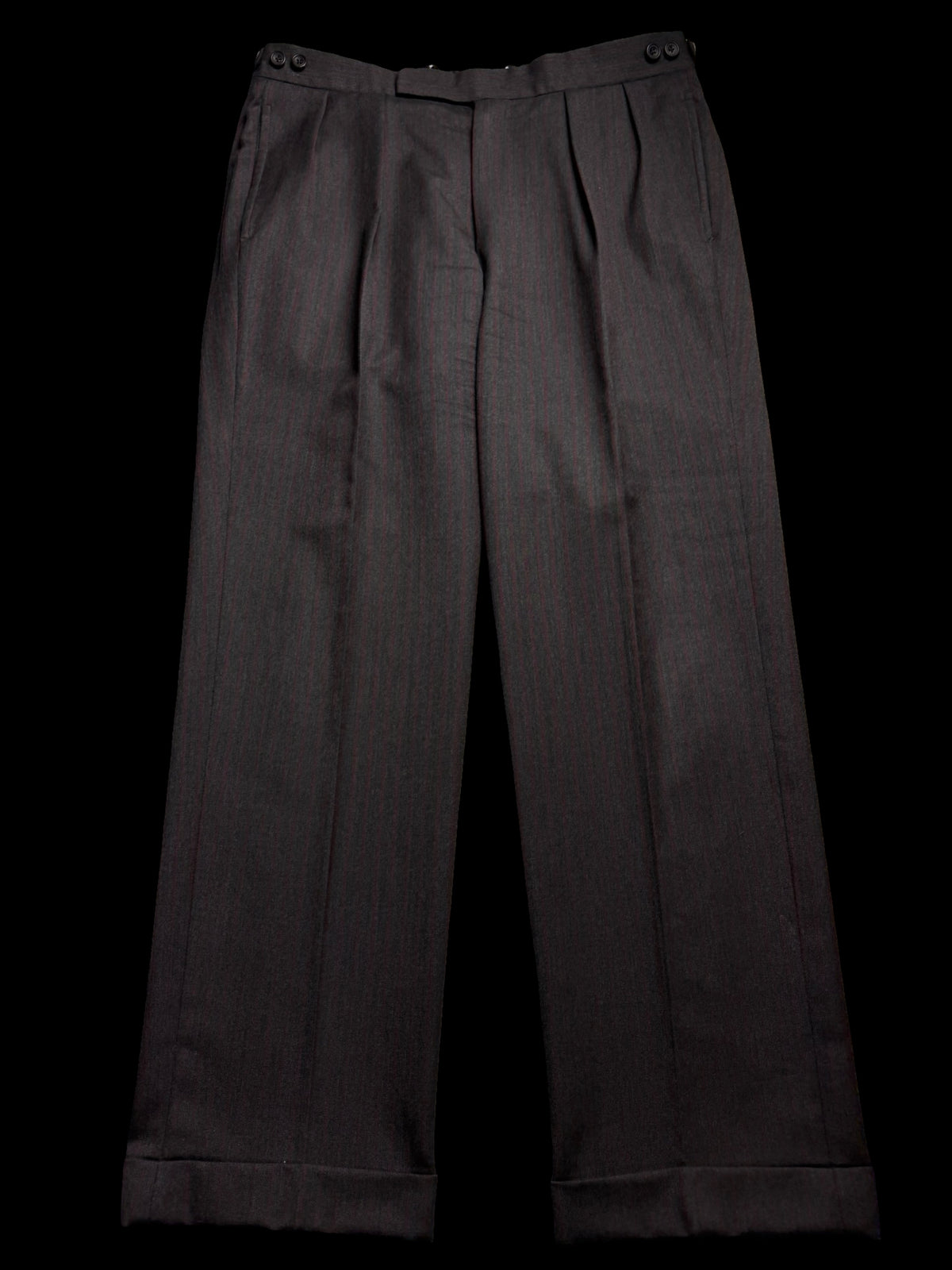 Bespoke Sims & Macdonald Savile Row Double Breasted Suit 38S / W34S Grey Pinstripe