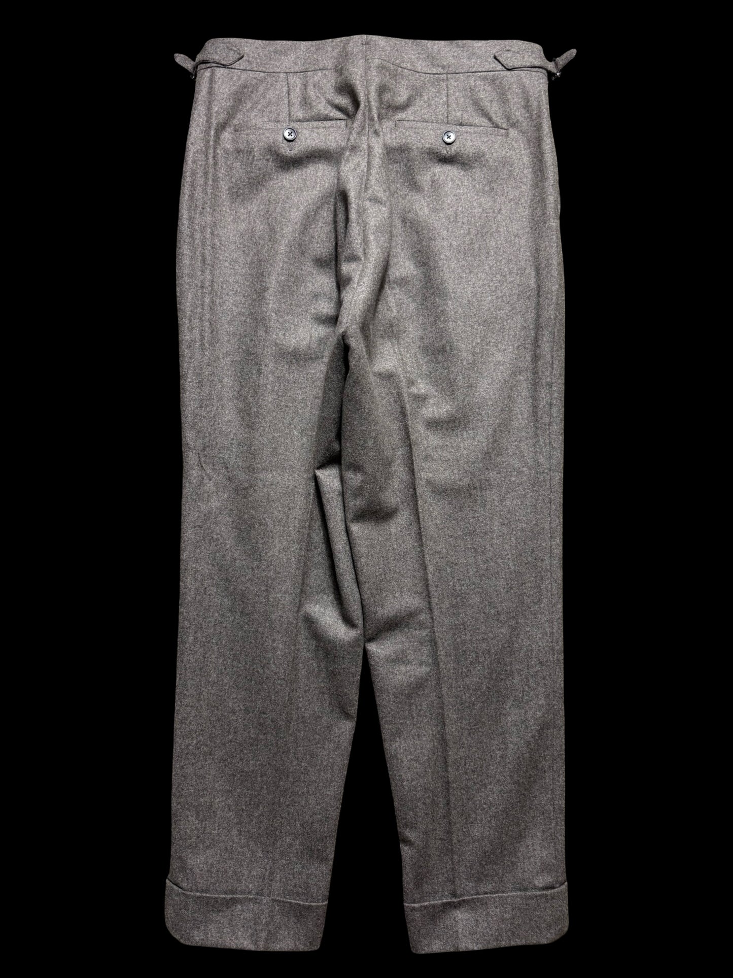 Men’s Natalino Grey Flannel Pleat Front Trousers W32S RRP £195