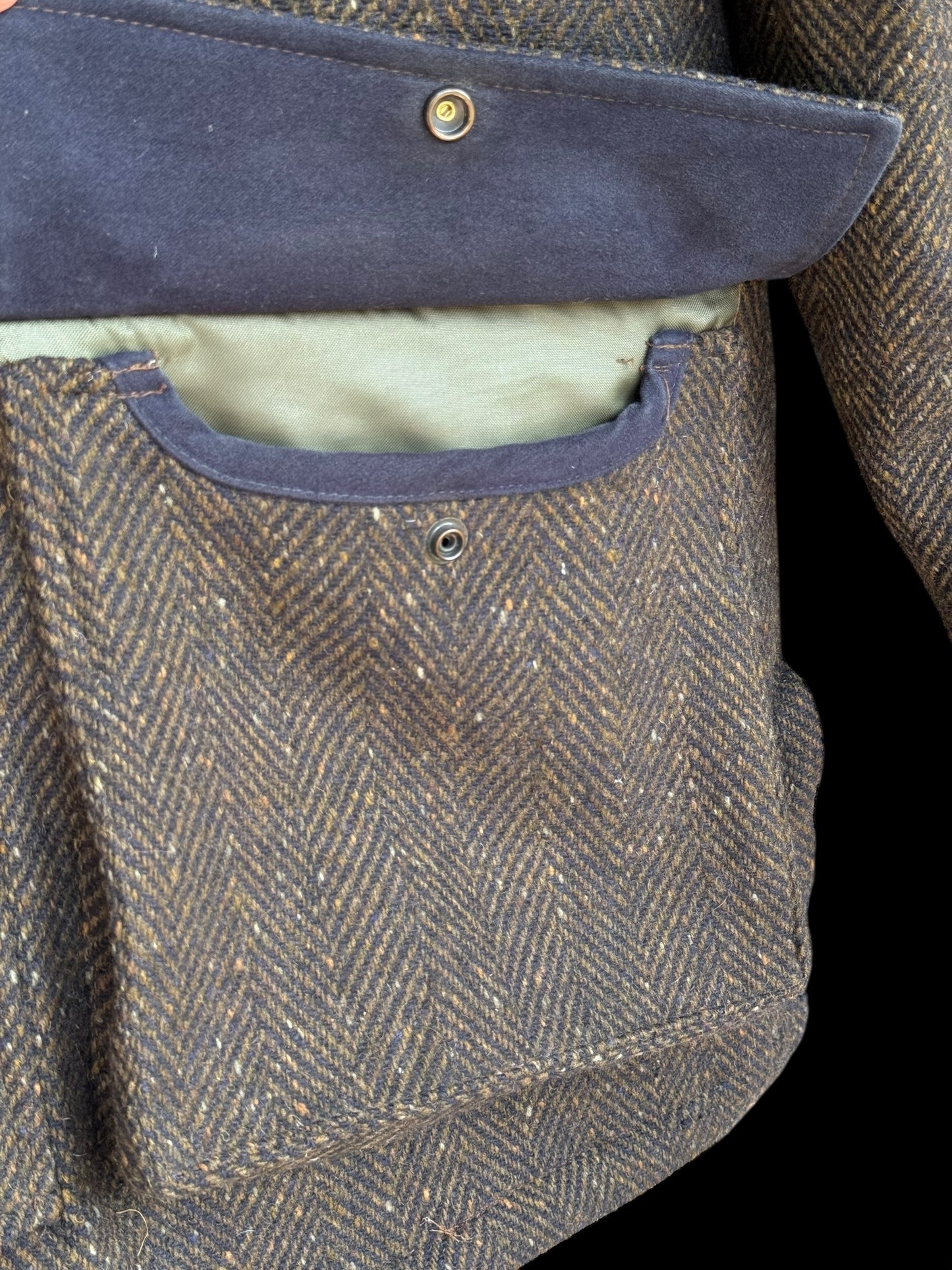 Men’s Magee Tweed Shooting Coat Size 46 Herringbone Flecked Tweed Hunting