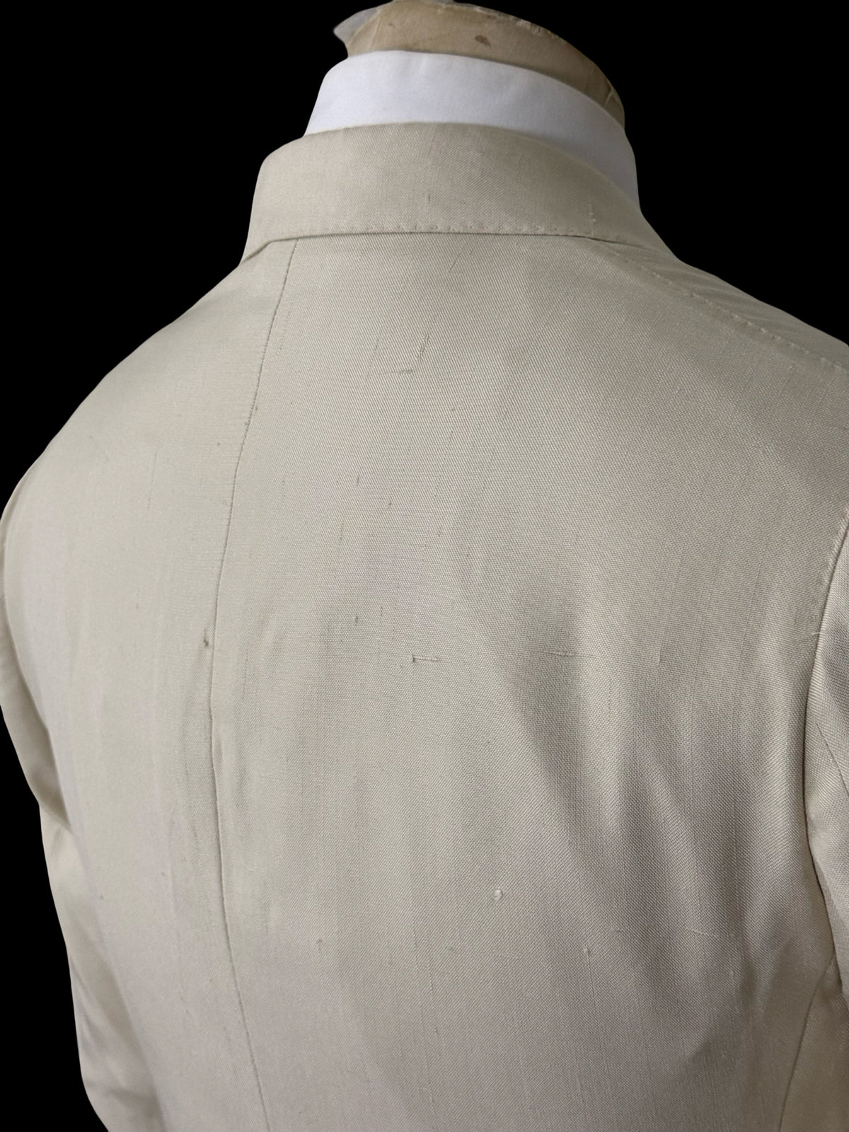 BNWT Thom Sweeney Cream Pure Silk Double Breasted Tuxedo Jacket 36R RRP £1375