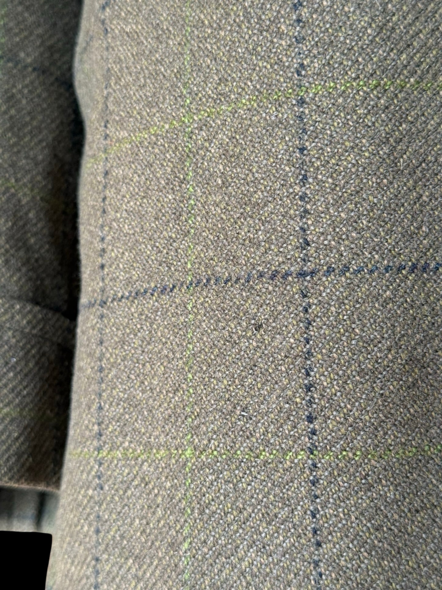 Vintage Chester Barrie Savile Row Green Tweed Overcoat 44L Raglan