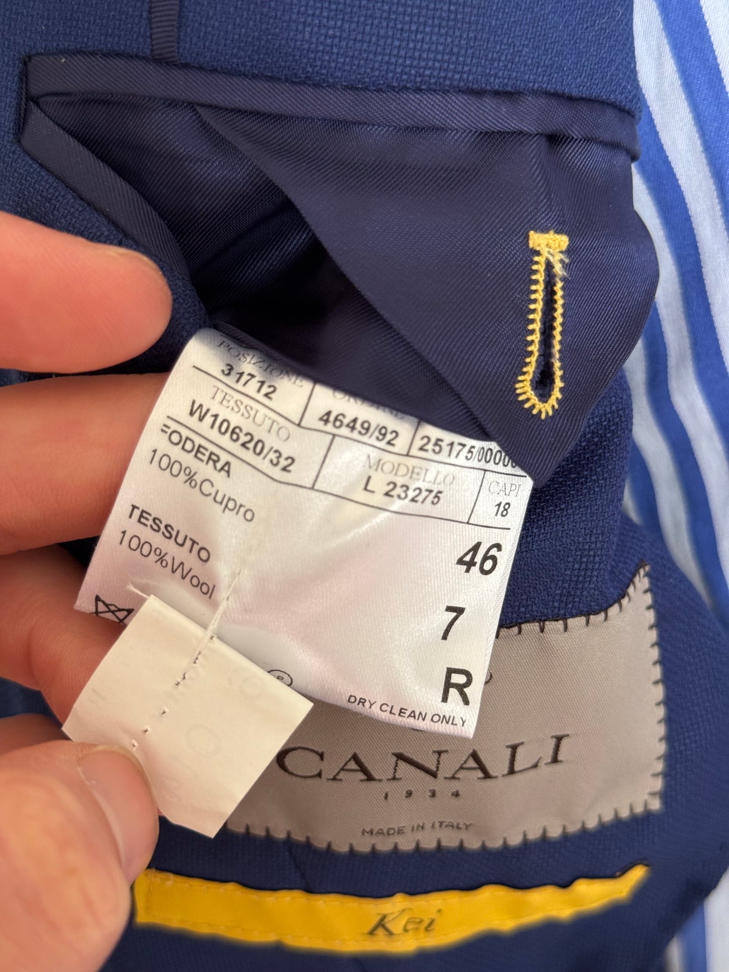 Canali Kei Travel Blazer Jacket IT46R UK36R Blue Patch Pocket RRP £1.5k+