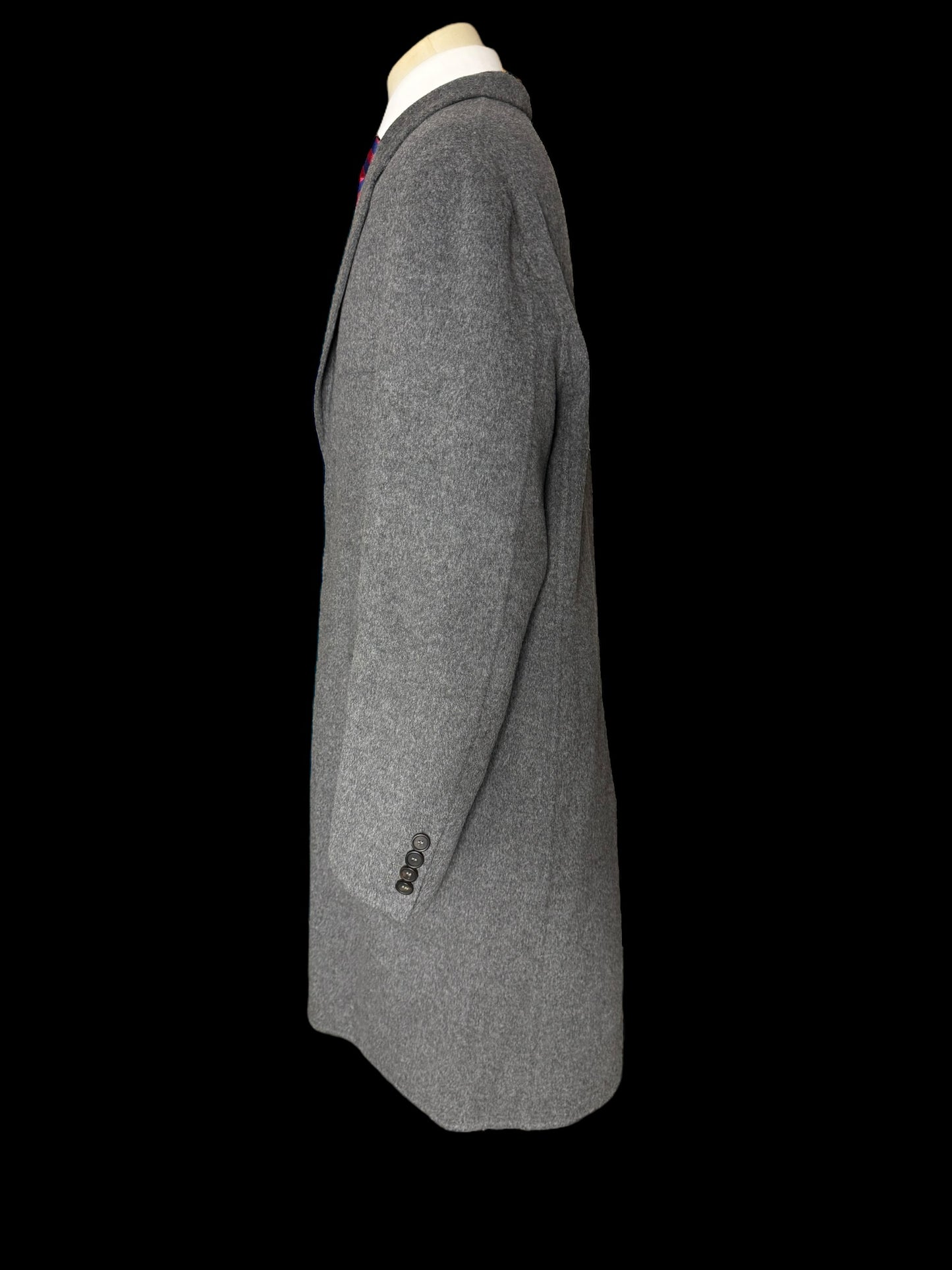 Men’s Brioni Grey Overcoat XXL Flannel Wool Unlined