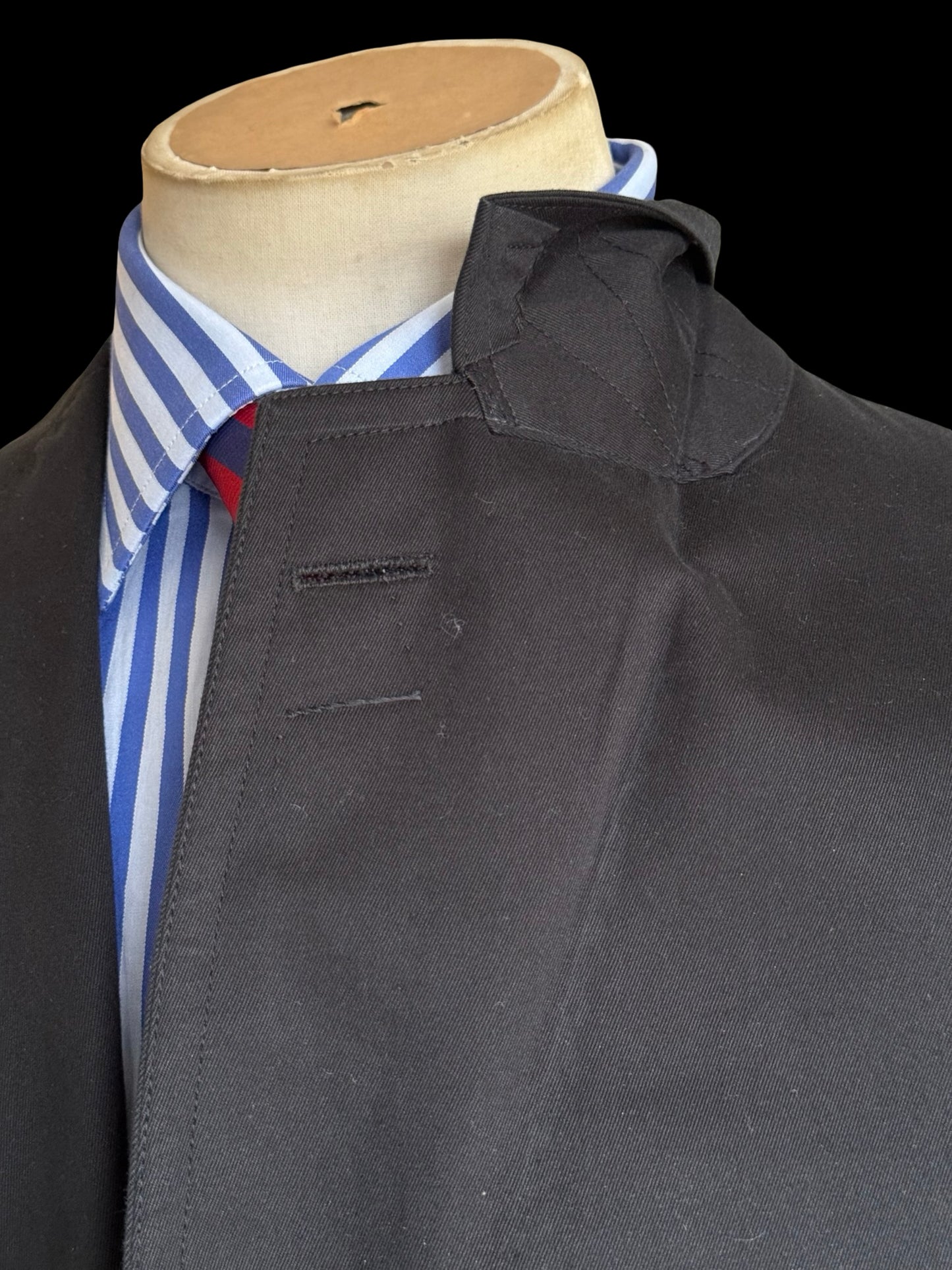 Welsh & Jefferies Savile Row Black Unstructured Sport Coat 44R Cotton