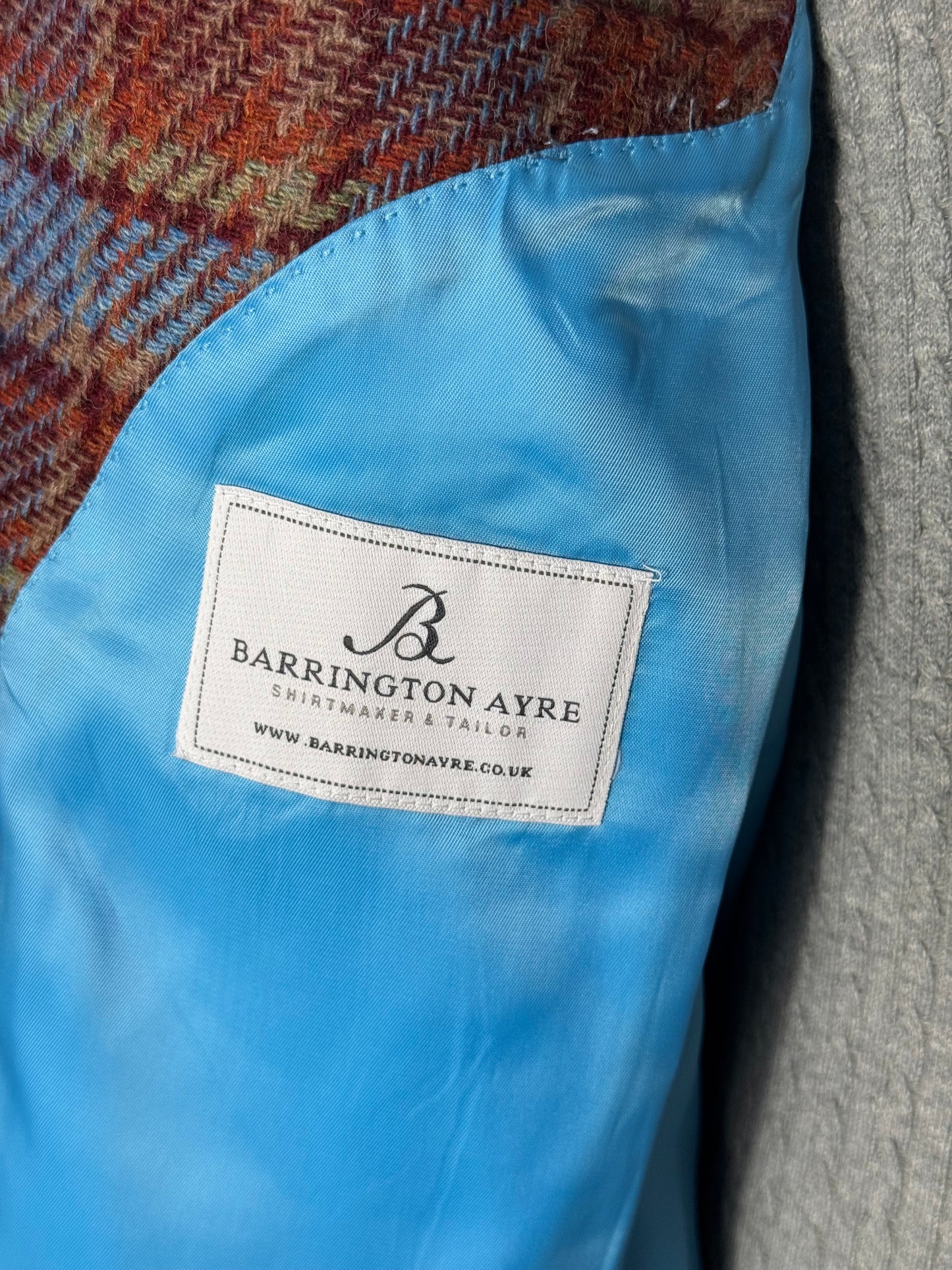 BNWT Bespoke Barrington & Ayre Dashing Tweed Sport Coat 38R RRP £995 Blue Orange