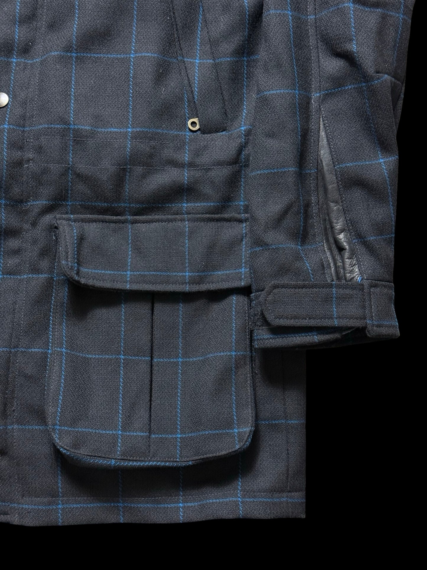 Men’s Barrington & Ayre Black Parka Coat 38” Wool Tweed RRP £1095