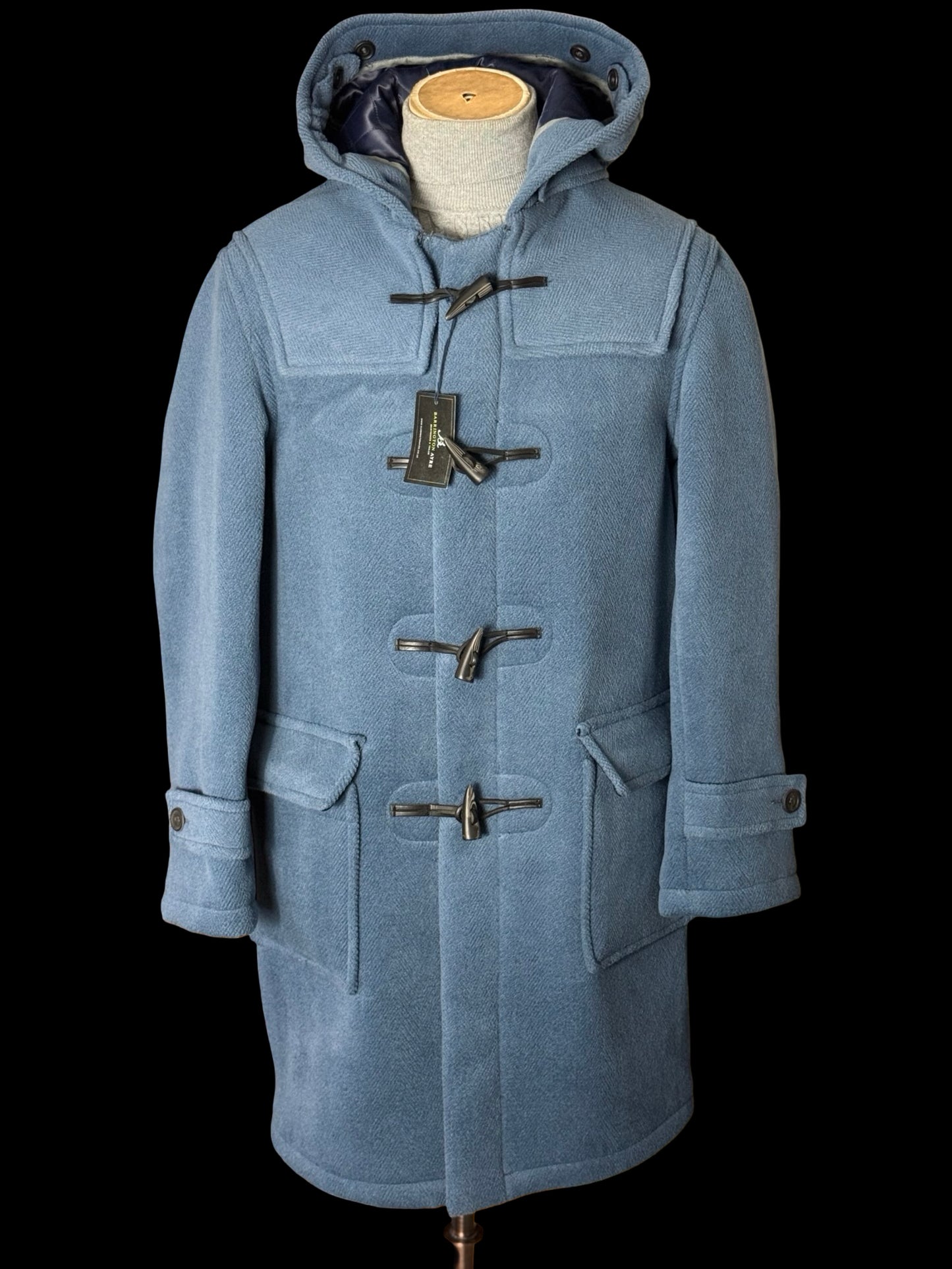 BNWT Barrington & Ayre Heavyweight Blue Wool Duffle Coat M/L RRP £1295