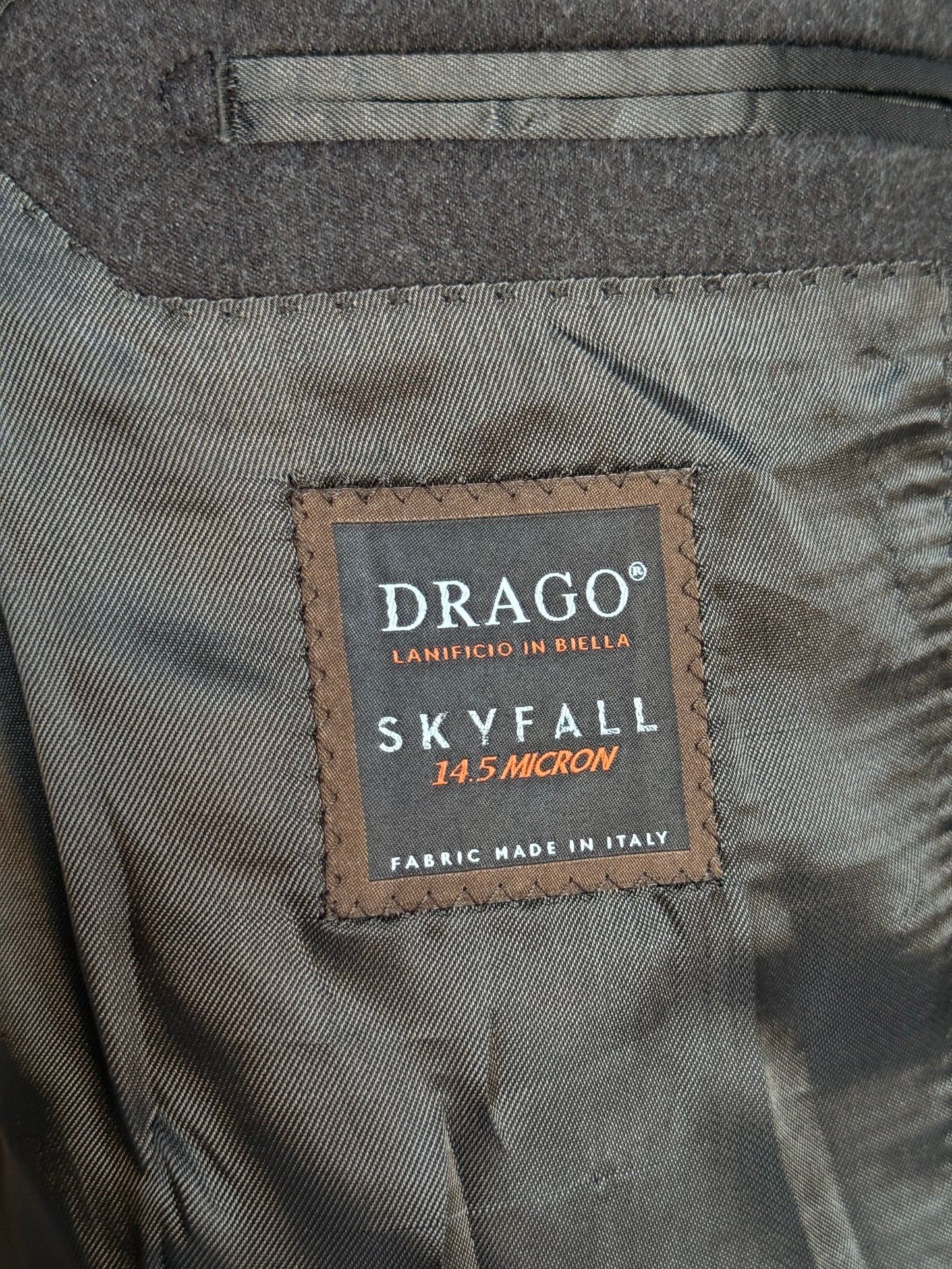 Bespoke Clements & Church 3PC Suit 39L/ W33L Drago Skyfall 007 Brown Flannel Wool