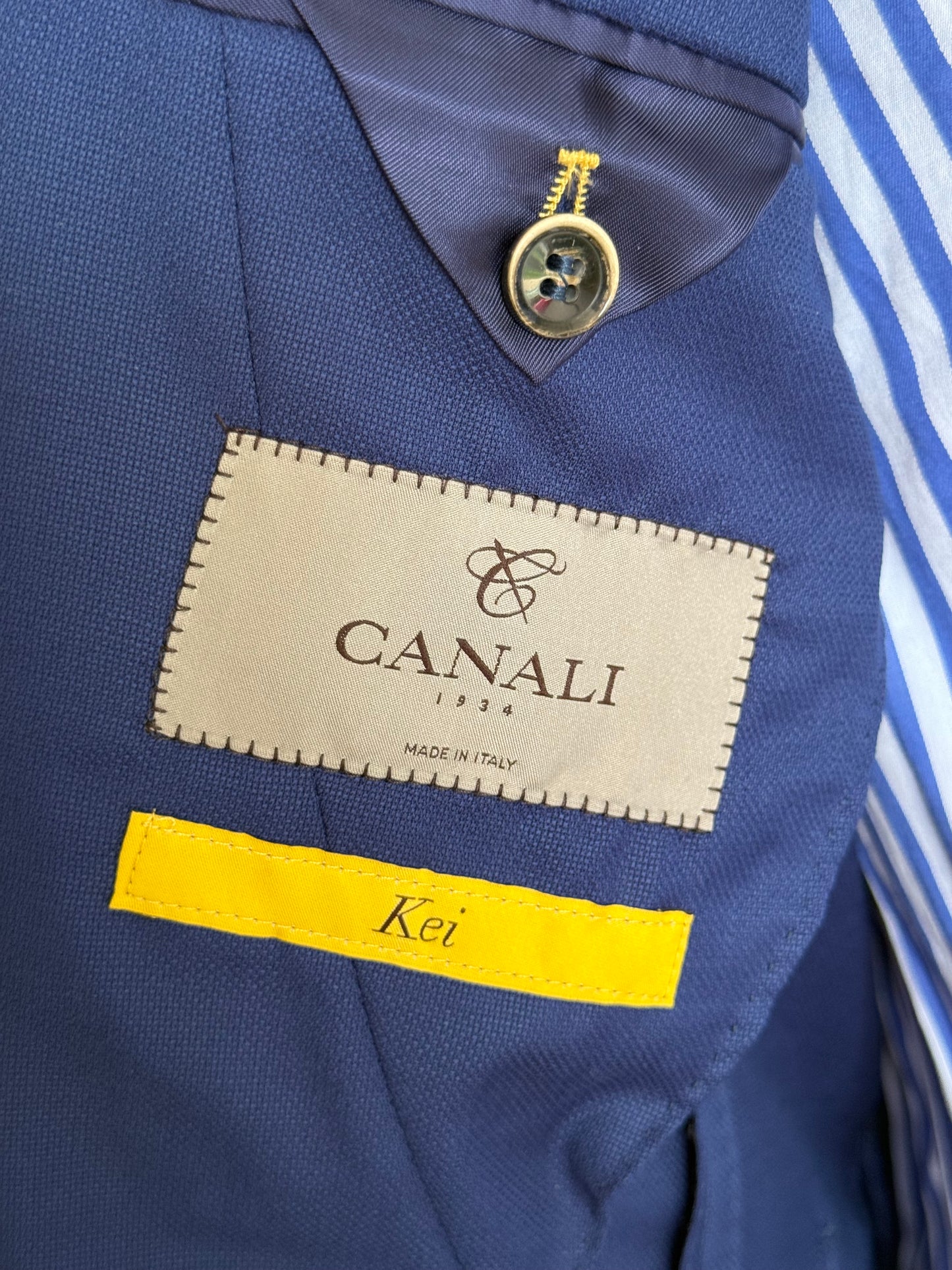 Canali Kei Travel Blazer Jacket IT46R UK36R Blue Patch Pocket RRP £1.5k+