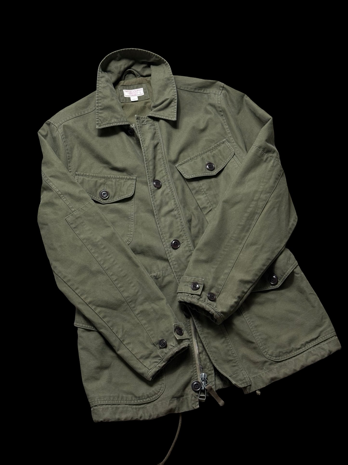 Men’s Wallace & Barnes Military Style Field Jacket Size Small Four Pocket
