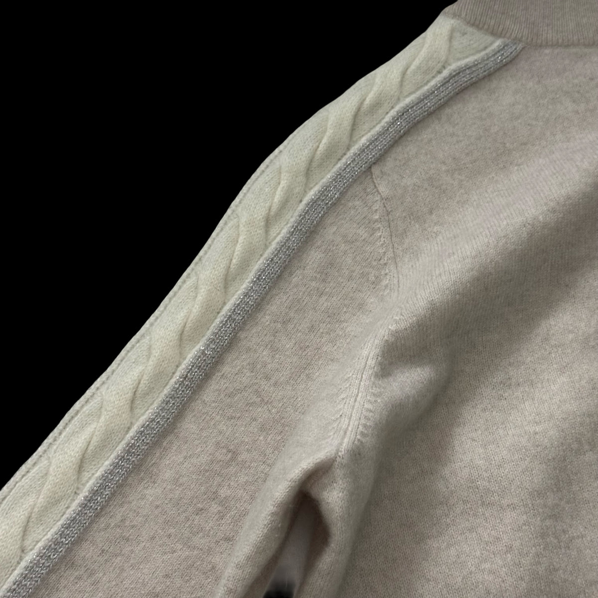 Women’s N Peal Beige Cashmere Full-Zip Jumper Large RRP £325