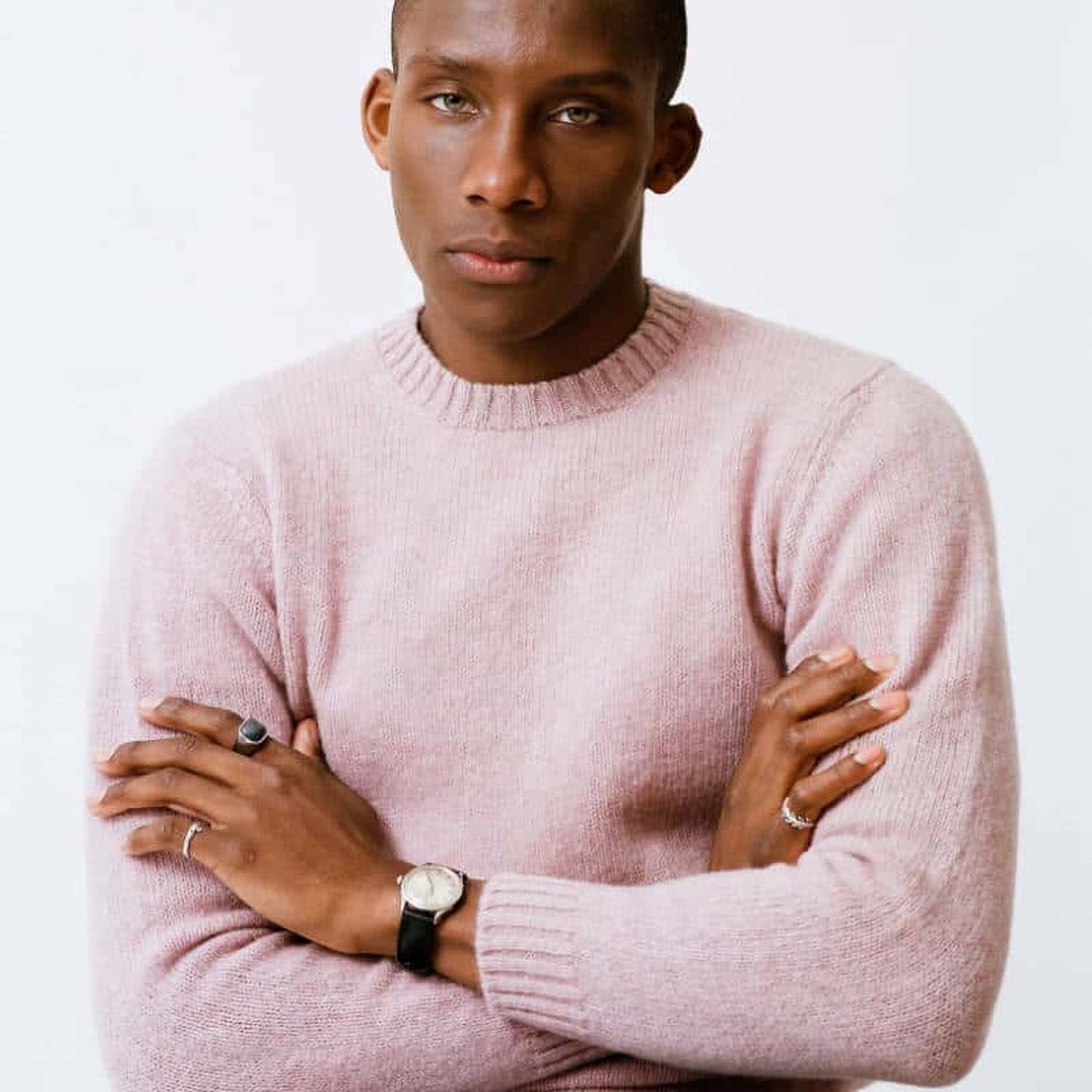 BNWT Malloch’s Wreay Shetland Wool Crew Neck Jumper Pink Haar RRP £205