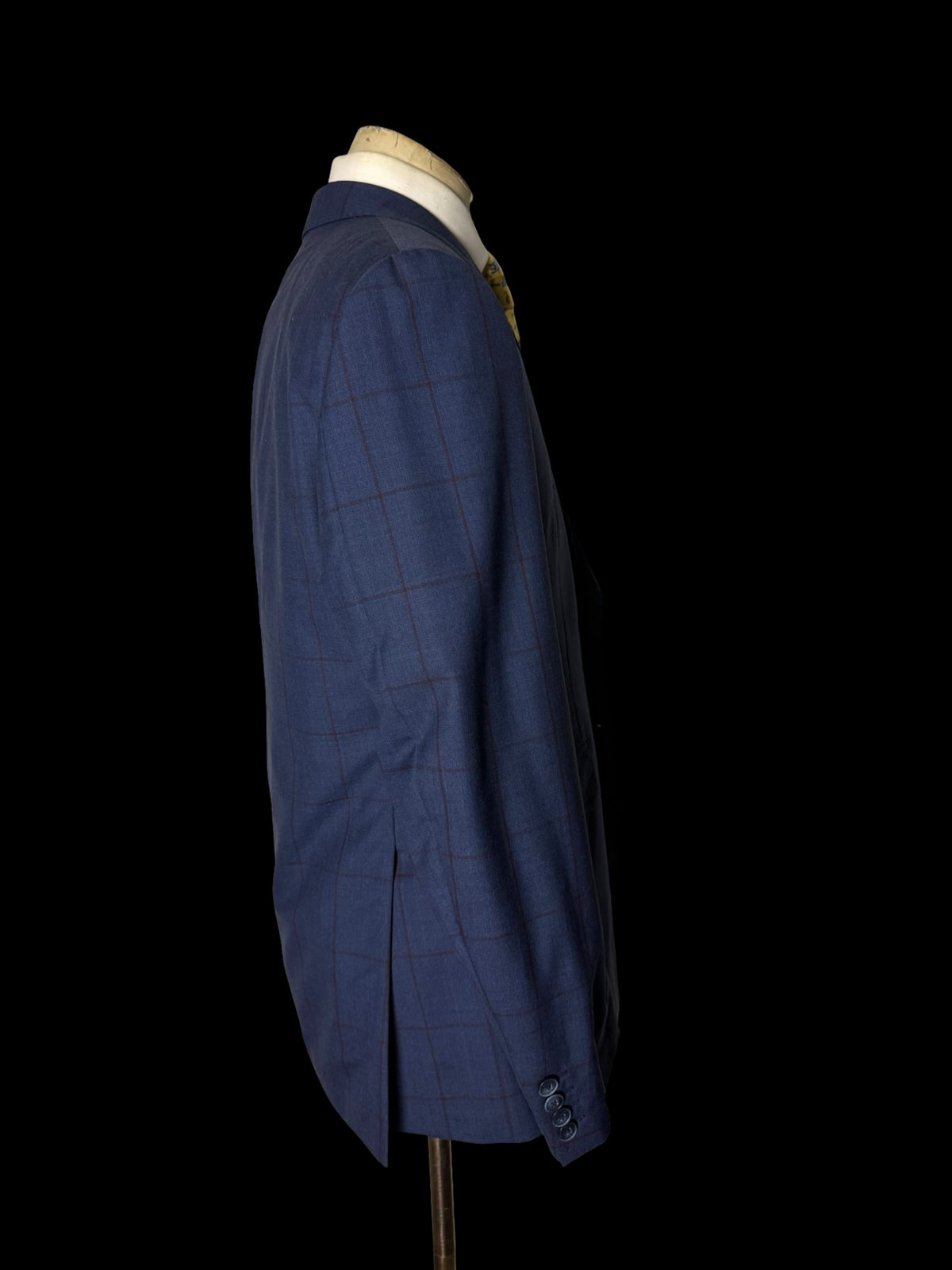 Men’s Hackett London Blue / Red Windowpane Check Suit 42R / W36R