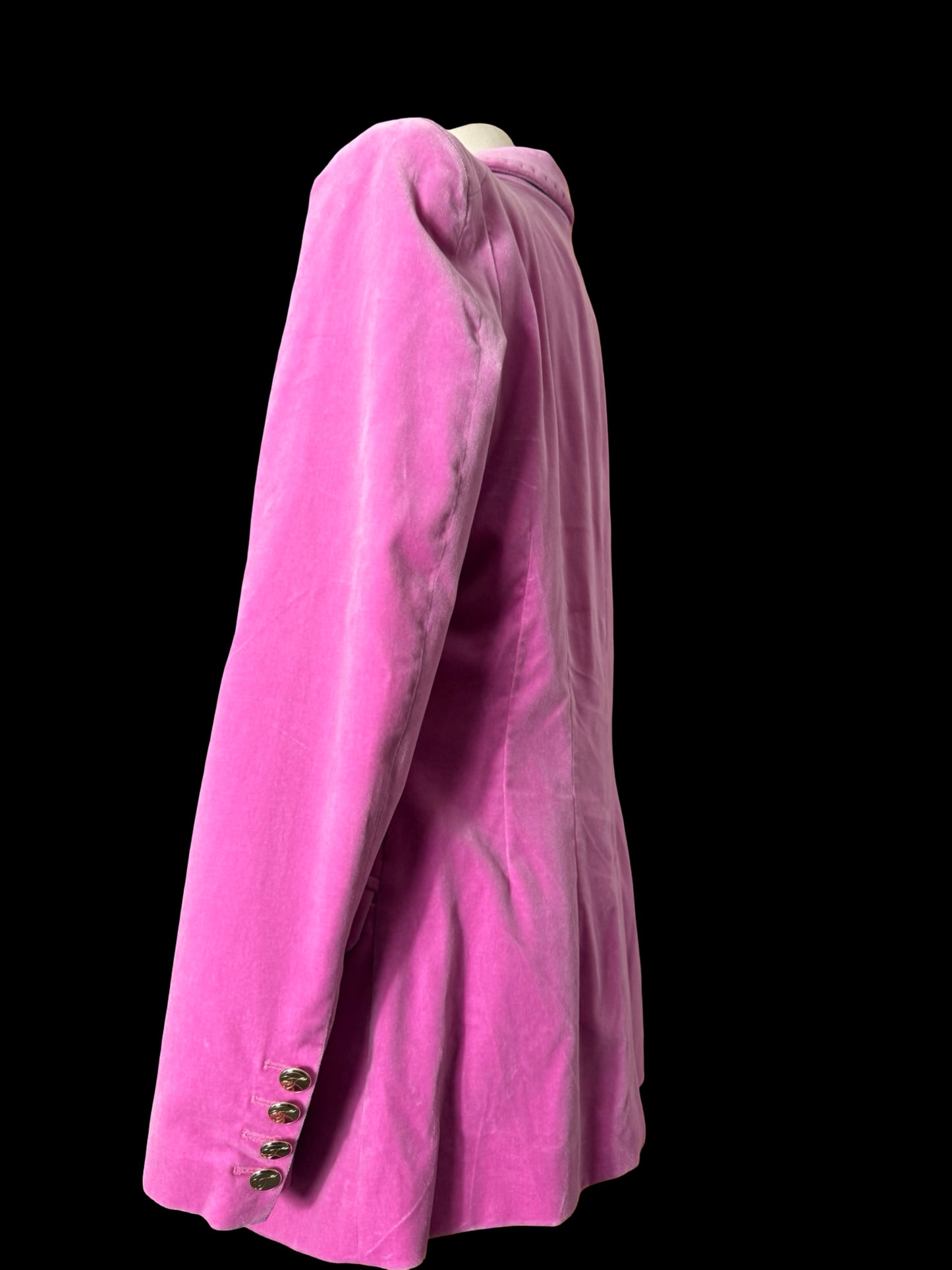 Alice Temperley Pink Velvet Suit UK14 / W28” Wide Leg Made In England