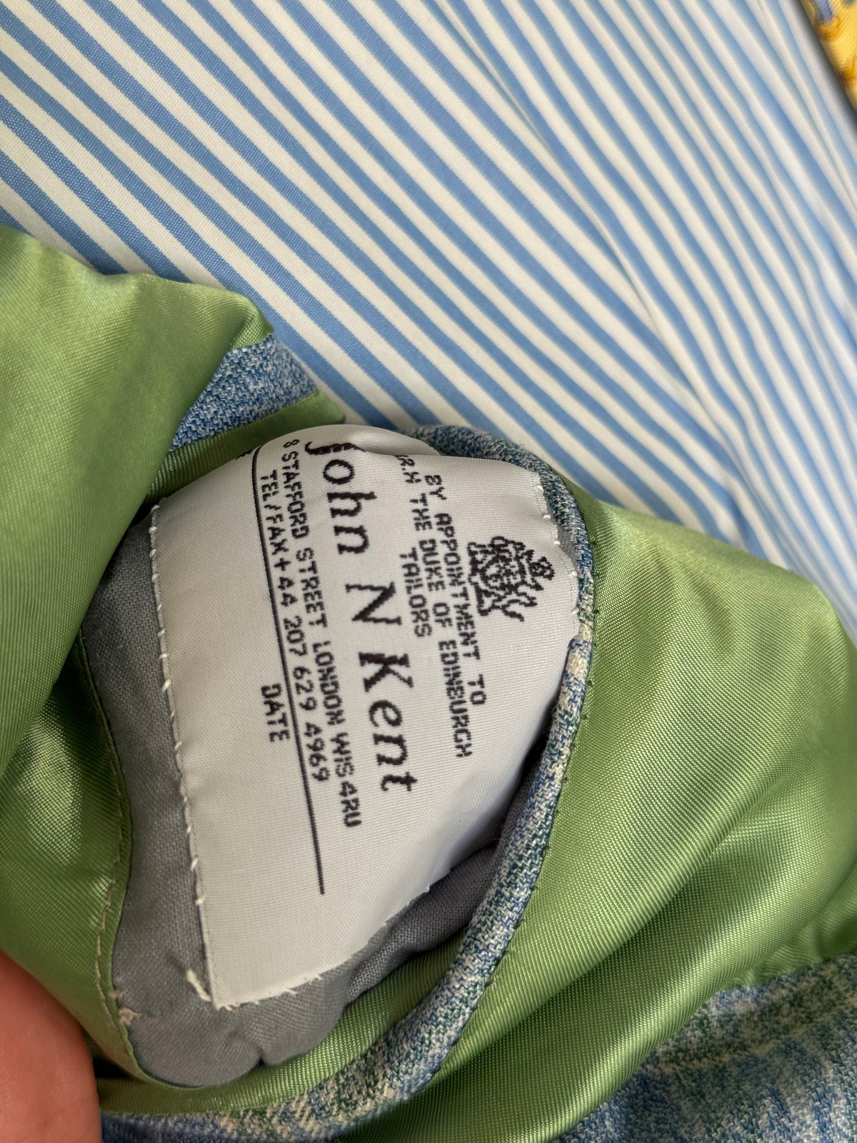 Bespoke John Kent (Kent Haste) Sport Coat 44L Light Blue Savile Row