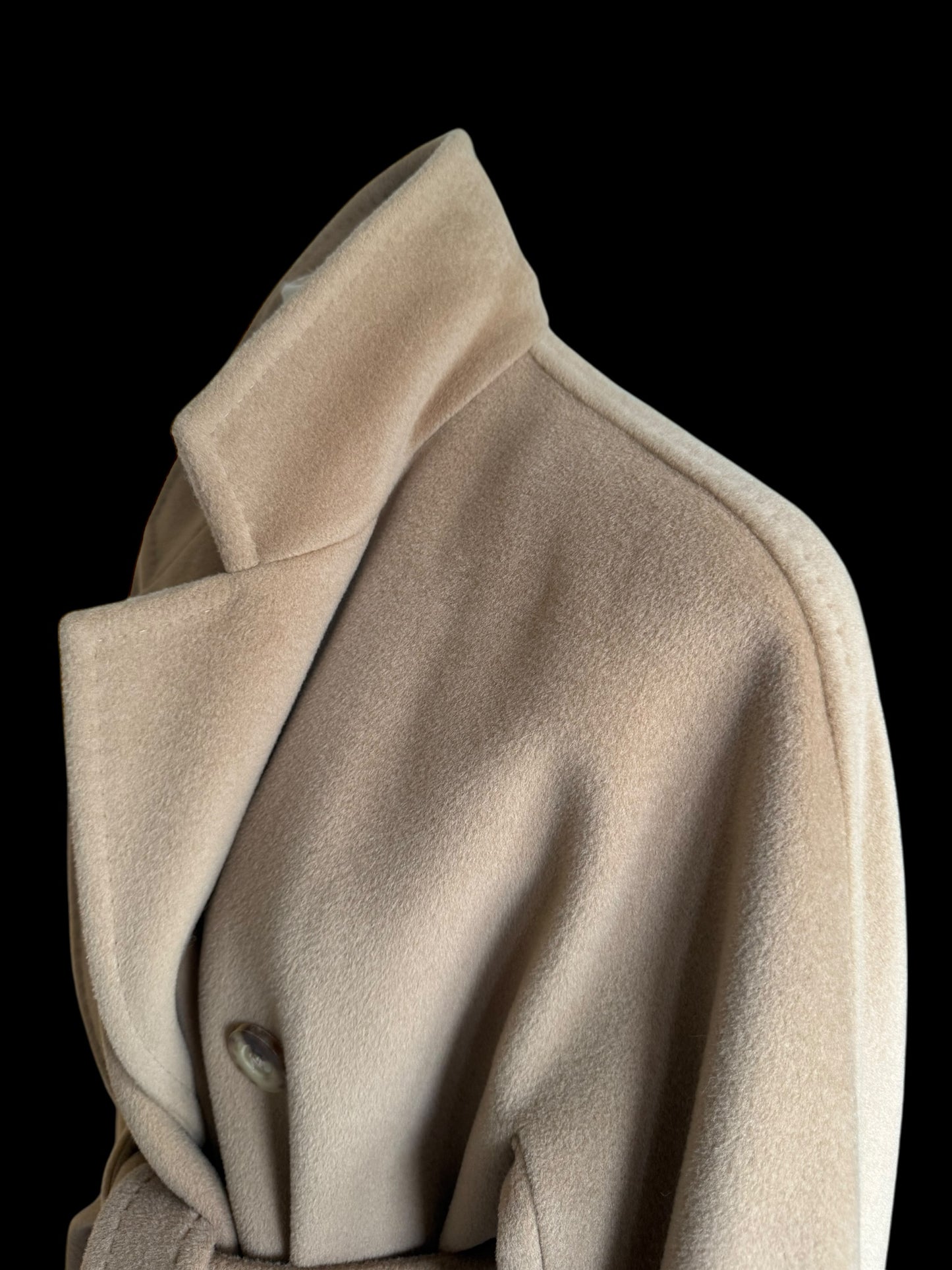 Max Mara 101801 Icon Madame Coat Camel Beige Cashmere Wool Oversized UK 8 10 12