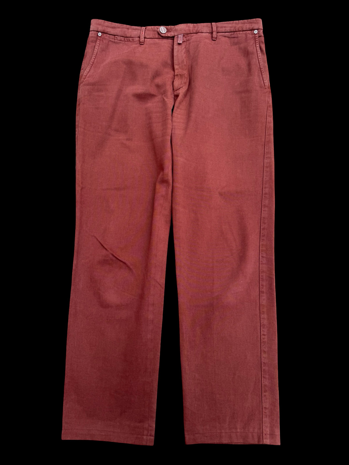 Men’s Kiton Napoli Chino Trousers Pants Size W36” Brick Red