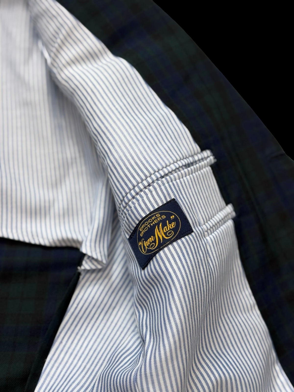 Men’s Brooks Brothers “Own Make” Blackwatch Tartan Sport Coat 36R Made In USA