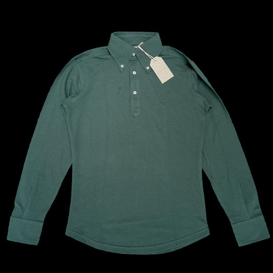 BNWT Natalino Long Sleeve Polo Shirt XS Green RRP £95