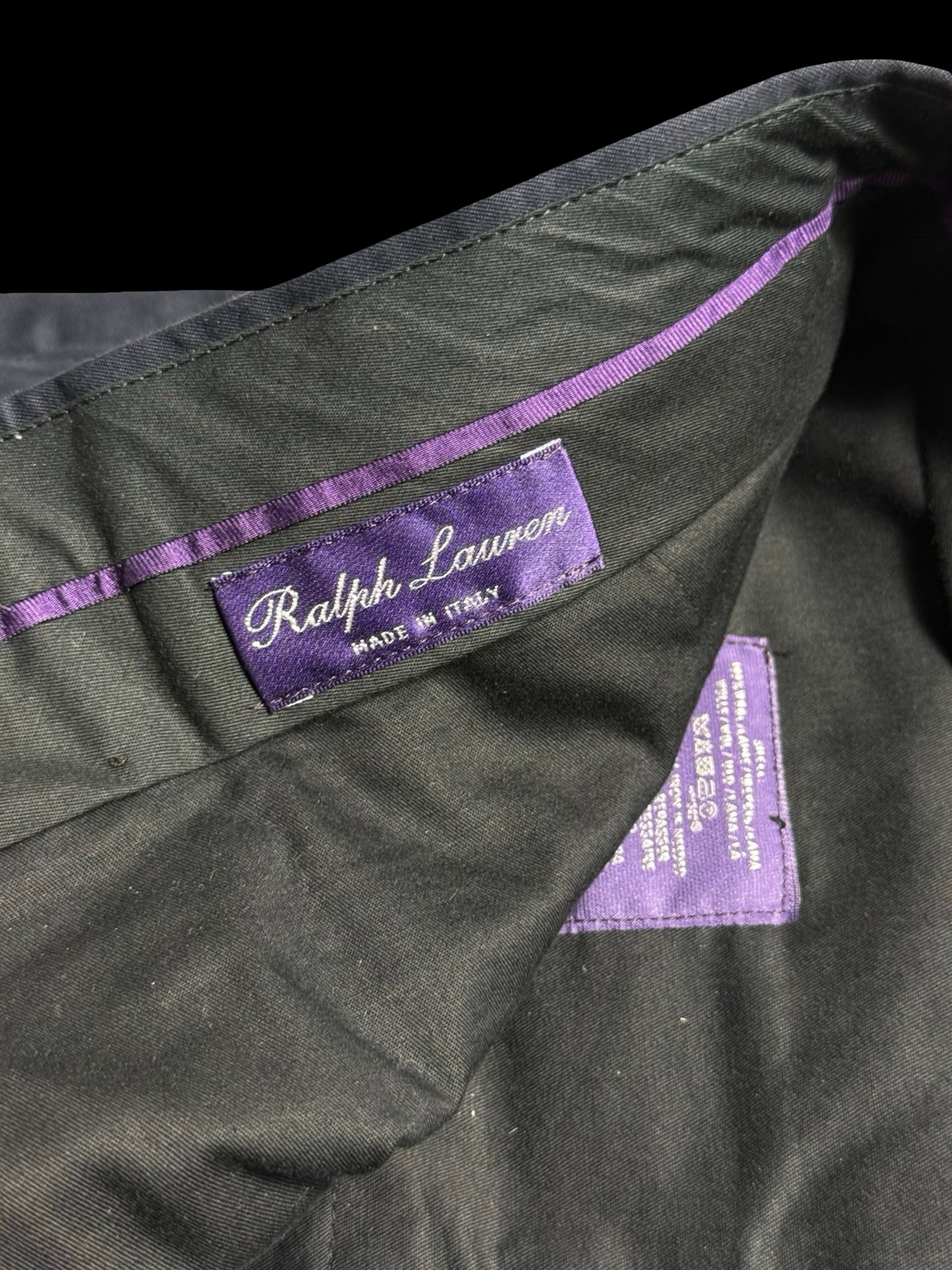 Men’s Ralph Lauren Purple Label Wool Chinos 36 X 30” Navy Blue