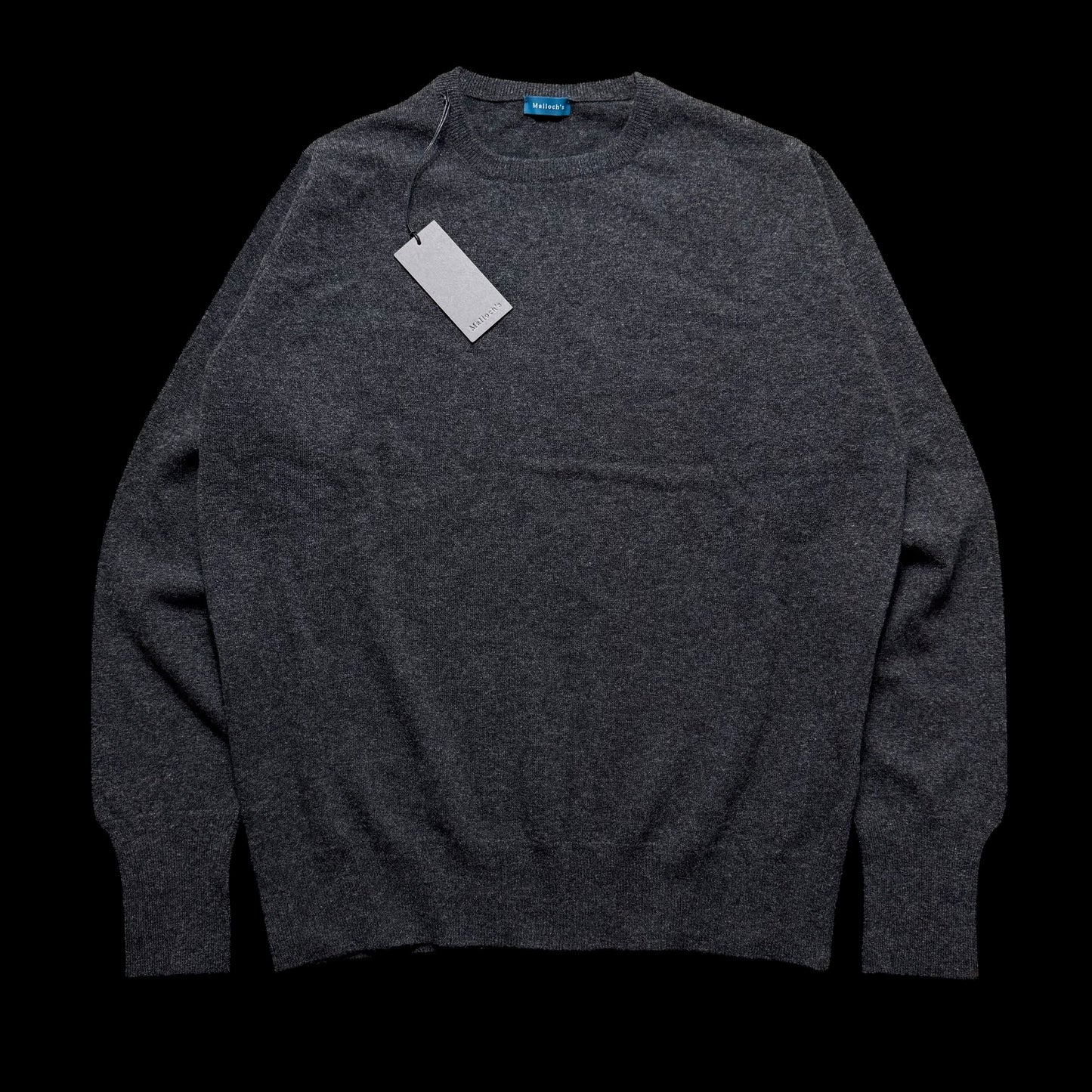 BNWT Malloch’s Hudson Crew Neck Jumper Size XL Super Geelong Wool RRP £245 Grey