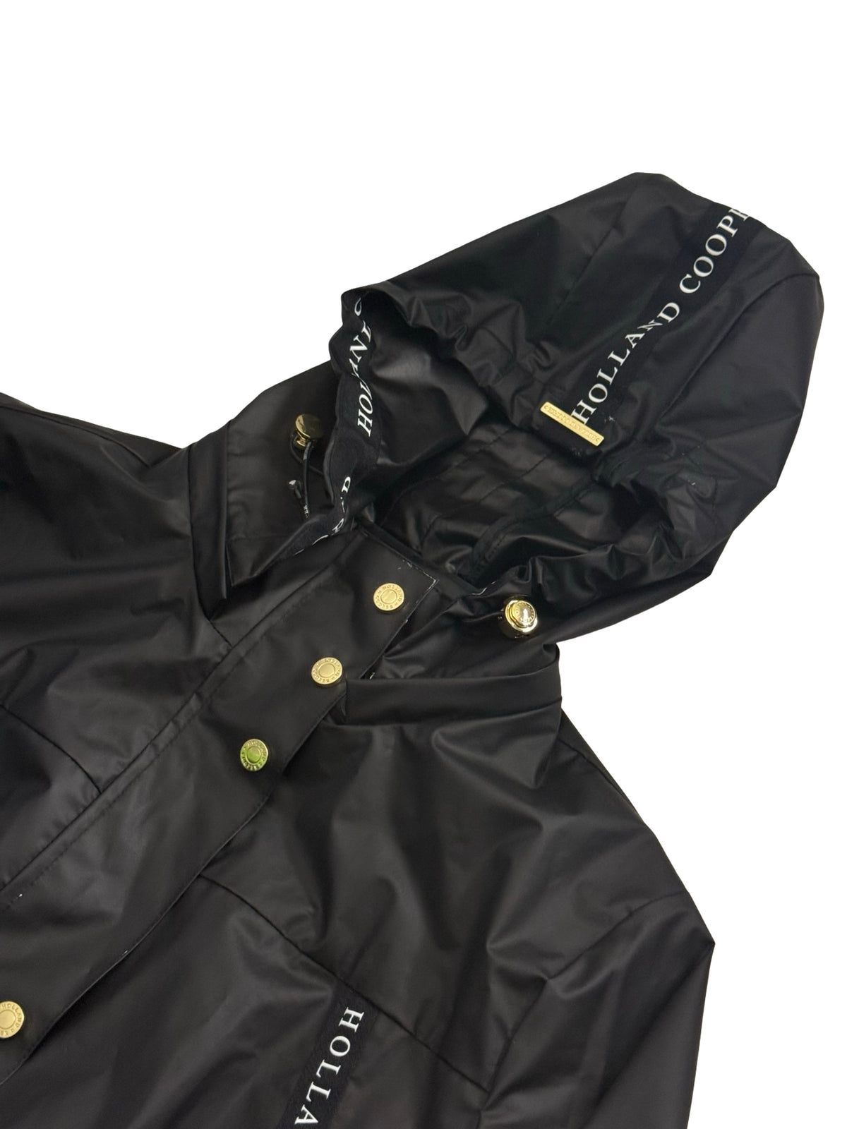 Holland & Cooper Black Rain Coat Mac Size XL RRP £199