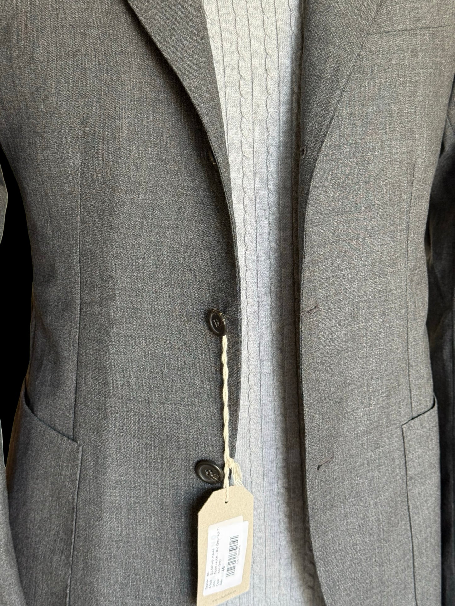 BNWT Natalino Mid Grey Tropical Wool Sport Jacket IT46 UK36 RRP £480
