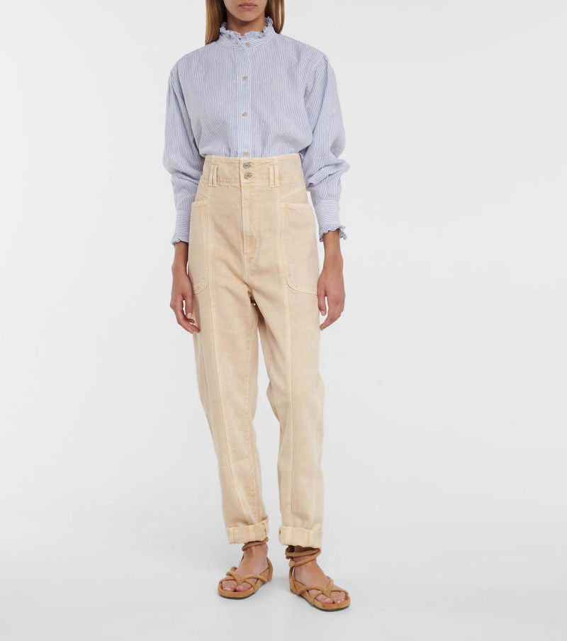 Isabel Marant Tess Ecru High Waisted Jeans UK14 FR42 RRP£365