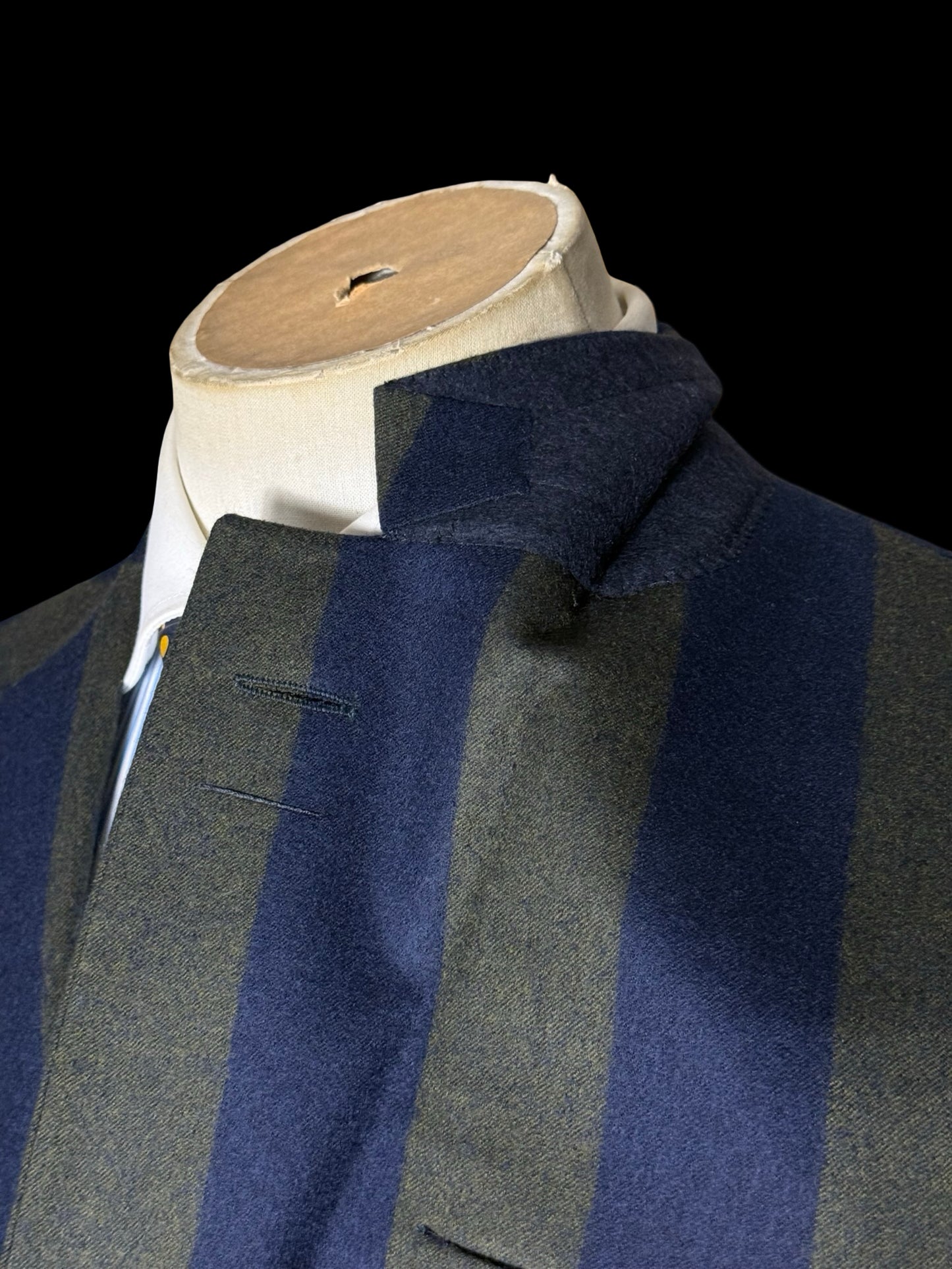 Chester Barrie Savile Row X Fox Brothers Flannel Wool Sport Coat 40R Dandy Stripe