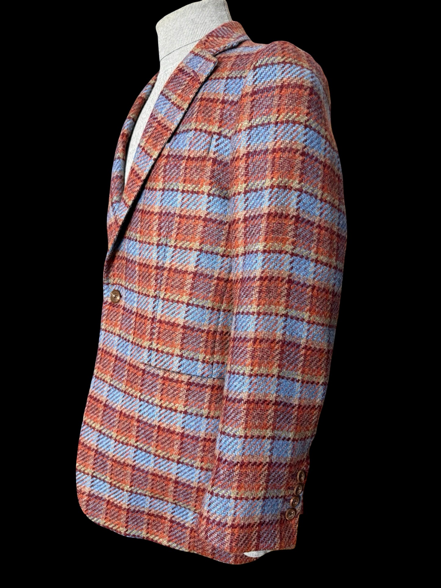 BNWT Bespoke Barrington & Ayre Dashing Tweed Sport Coat 38R RRP £995 Blue Orange