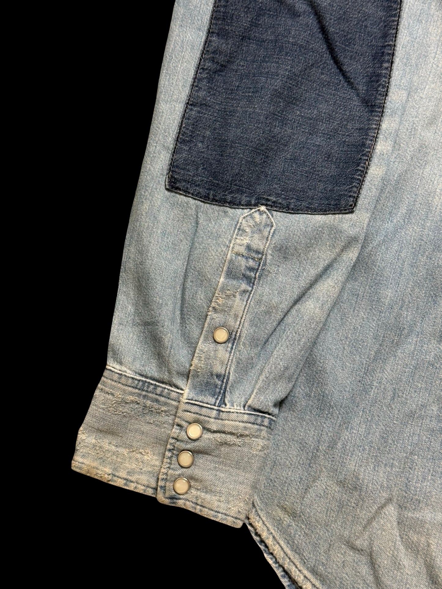 Men’s Polo Ralph Lauren Distressed Denim Western Shirt XXL Denim & Supply RRL