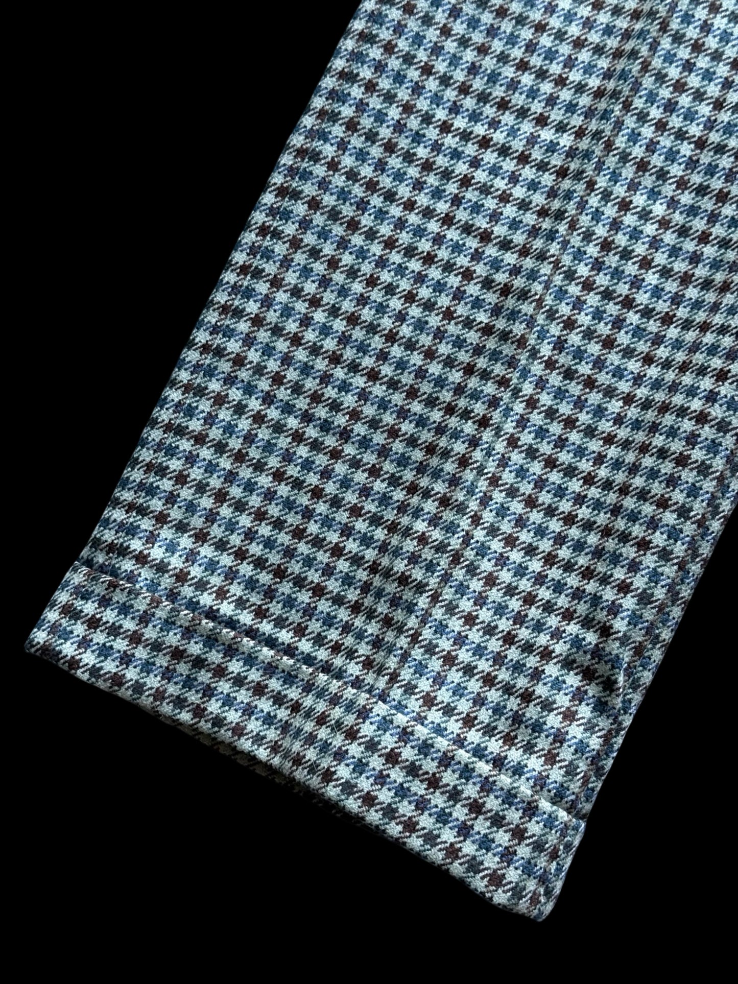 Vintage Bespoke 3 Piece Tweed Suit 40L / W34” Gun Club Check Scottish Tweed