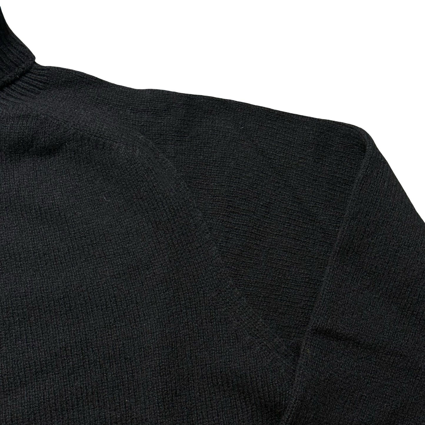 BNWT Natalino Superfine Wool Roll Neck Jumper Black Blue Size Small RRP £185