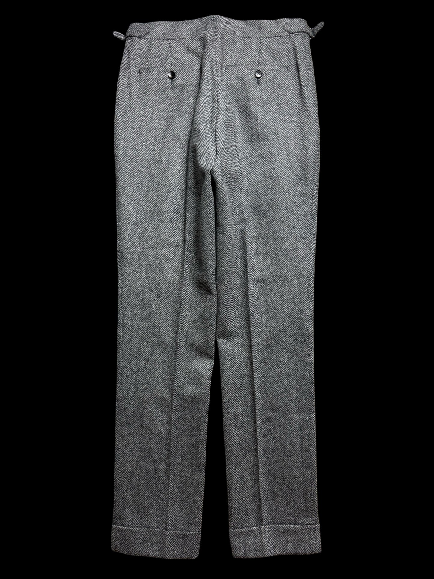 Natalino Wool Herringbone Pleat Front Trousers W30x32” RRP £215