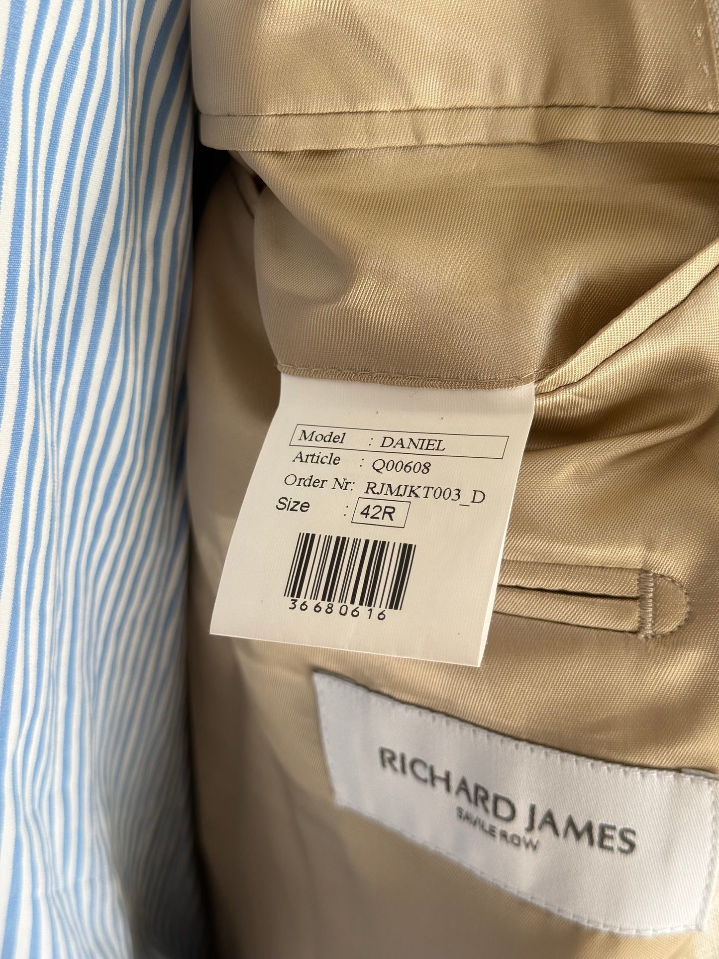 BNWOT Richard James Savile Row X Baird Mcnutt Irish Linen Sport Coat 42R