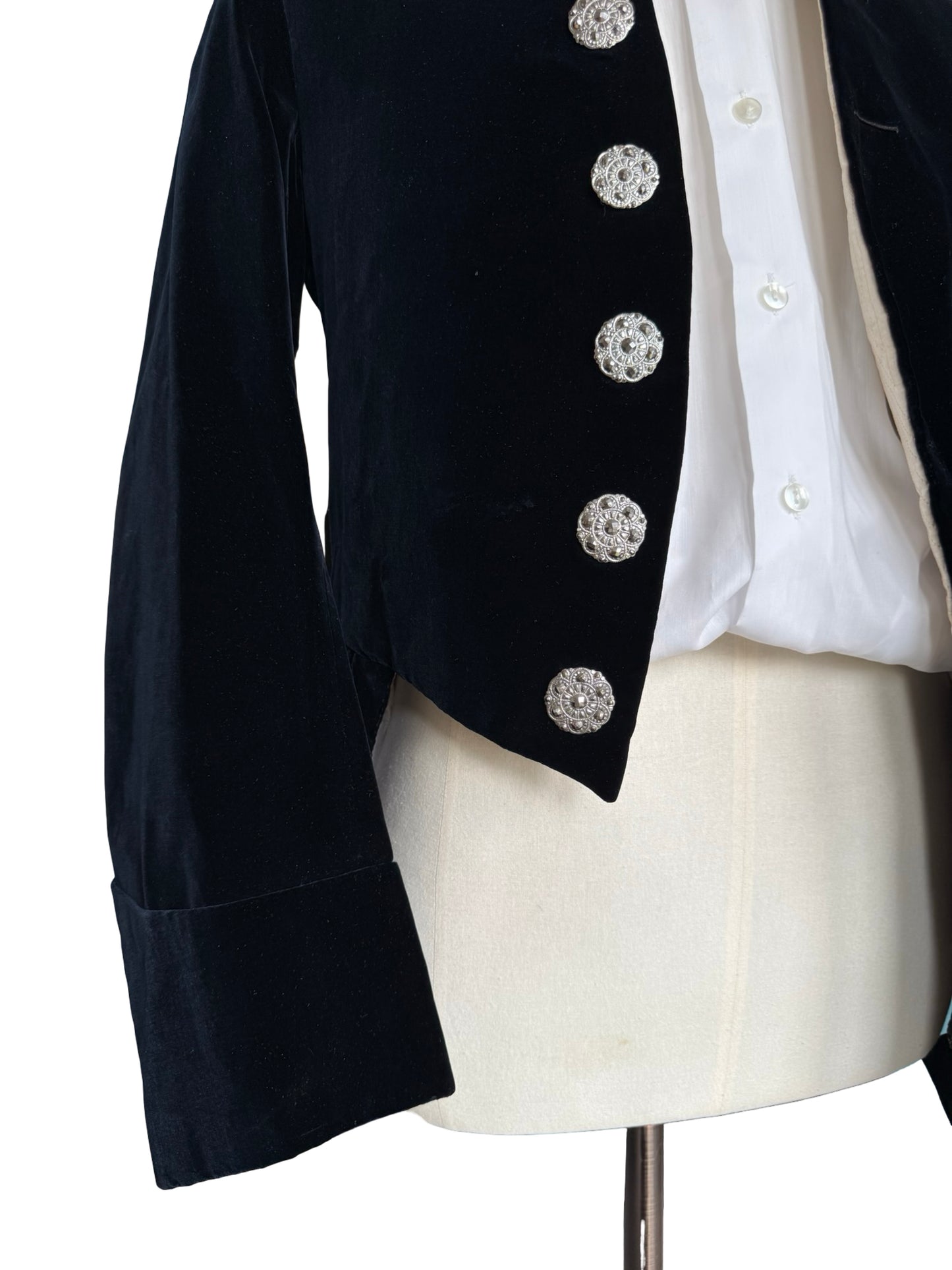 Bespoke Hill Brothers Edwardian Midnight Blue Velvet Court Suit 36” / W32”